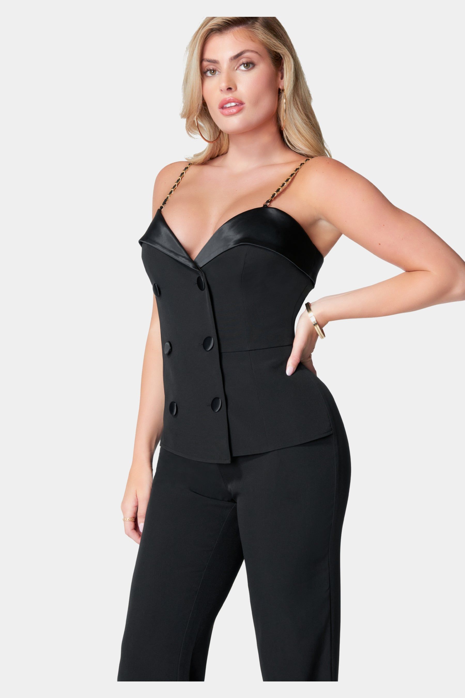Double Breasted Suited Jumpsuit sold by Lord & Taylor product image thumbnail 2