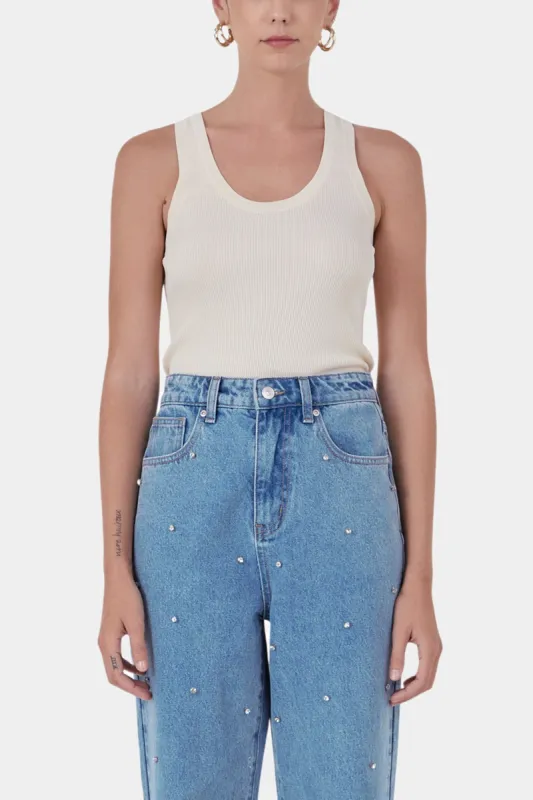 Basic Ribbed Tank Top sold by Lord & Taylor