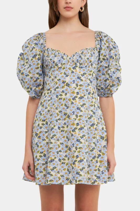 Floral Pintuck Mini Dress sold by Lord & Taylor