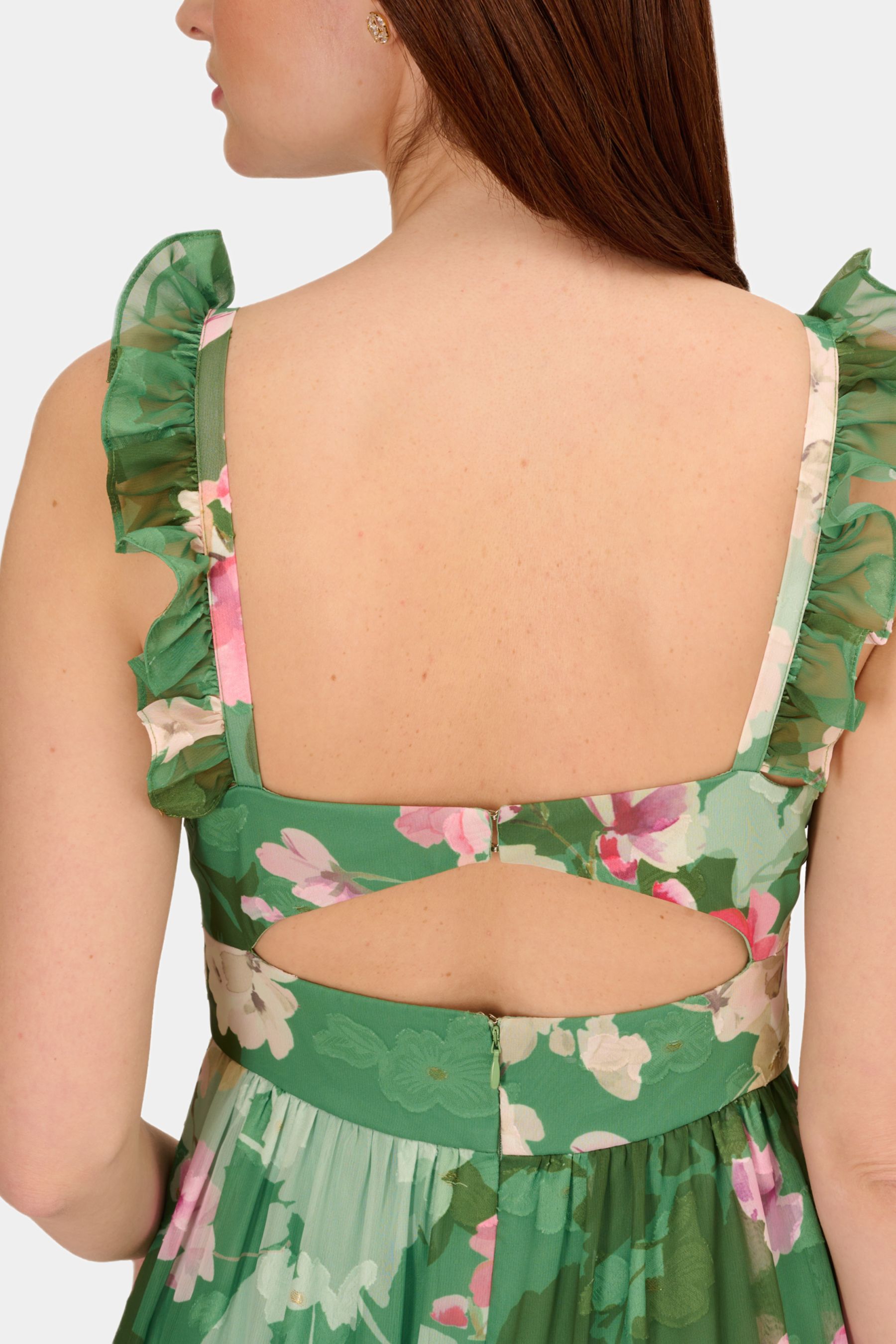 Tiered Printed Chiffon Gown sold by Lord & Taylor product image thumbnail 4