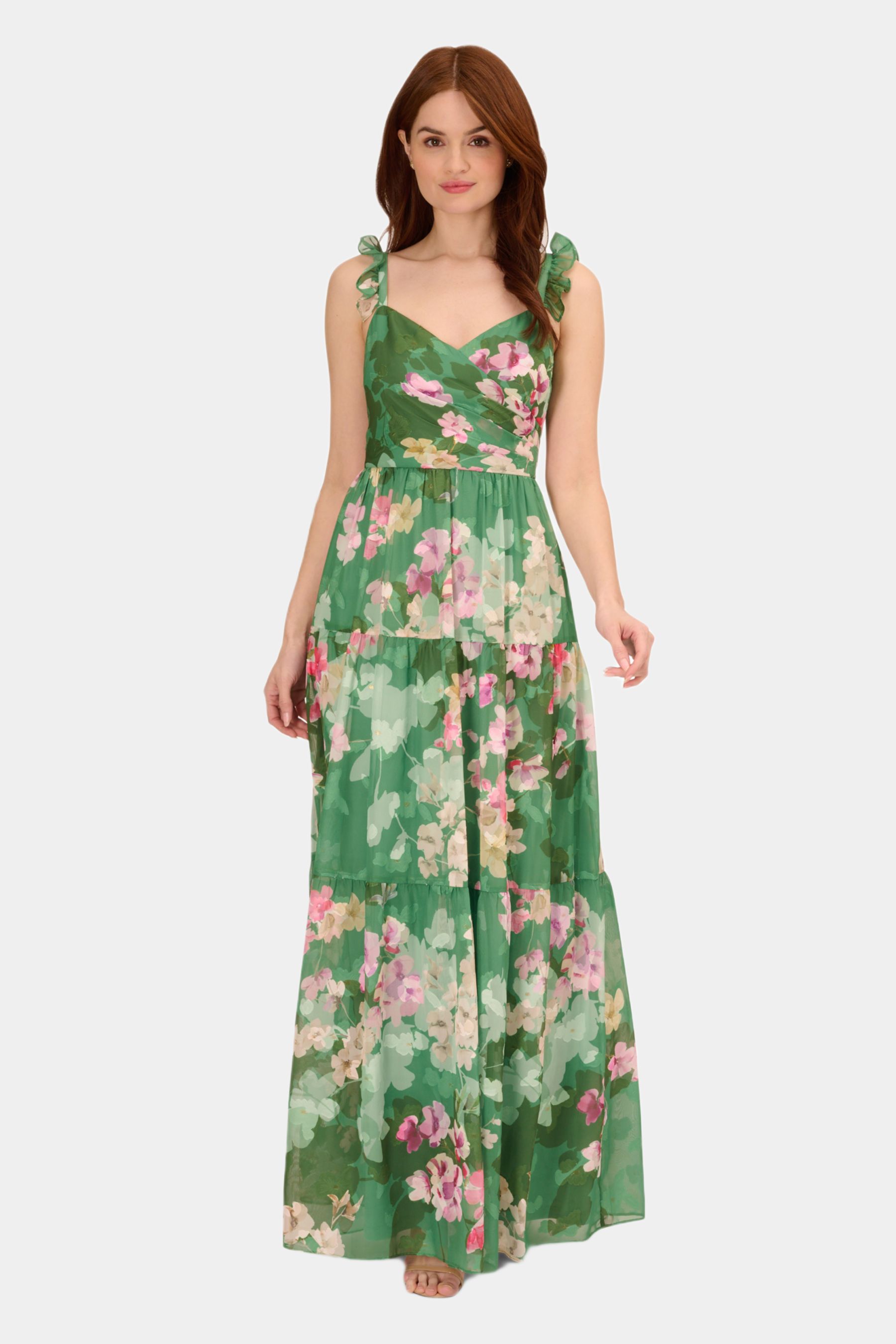 Tiered Printed Chiffon Gown sold by Lord & Taylor