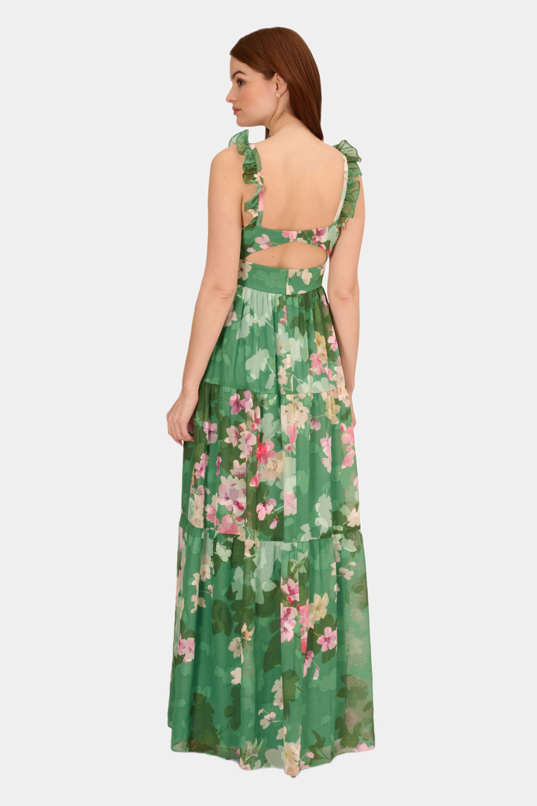 Tiered Printed Chiffon Gown sold by Lord & Taylor product image thumbnail 3
