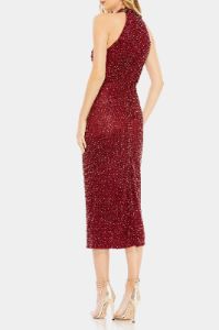 Hand Embellished Faux Wrap Flutter Sleeve Gown sold by Lord & Taylor