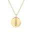 Yellow Sterling Silver Cubic Zirconia Letter Initial Disc Pendant Necklace sold by Lord & Taylor product image thumbnail 4