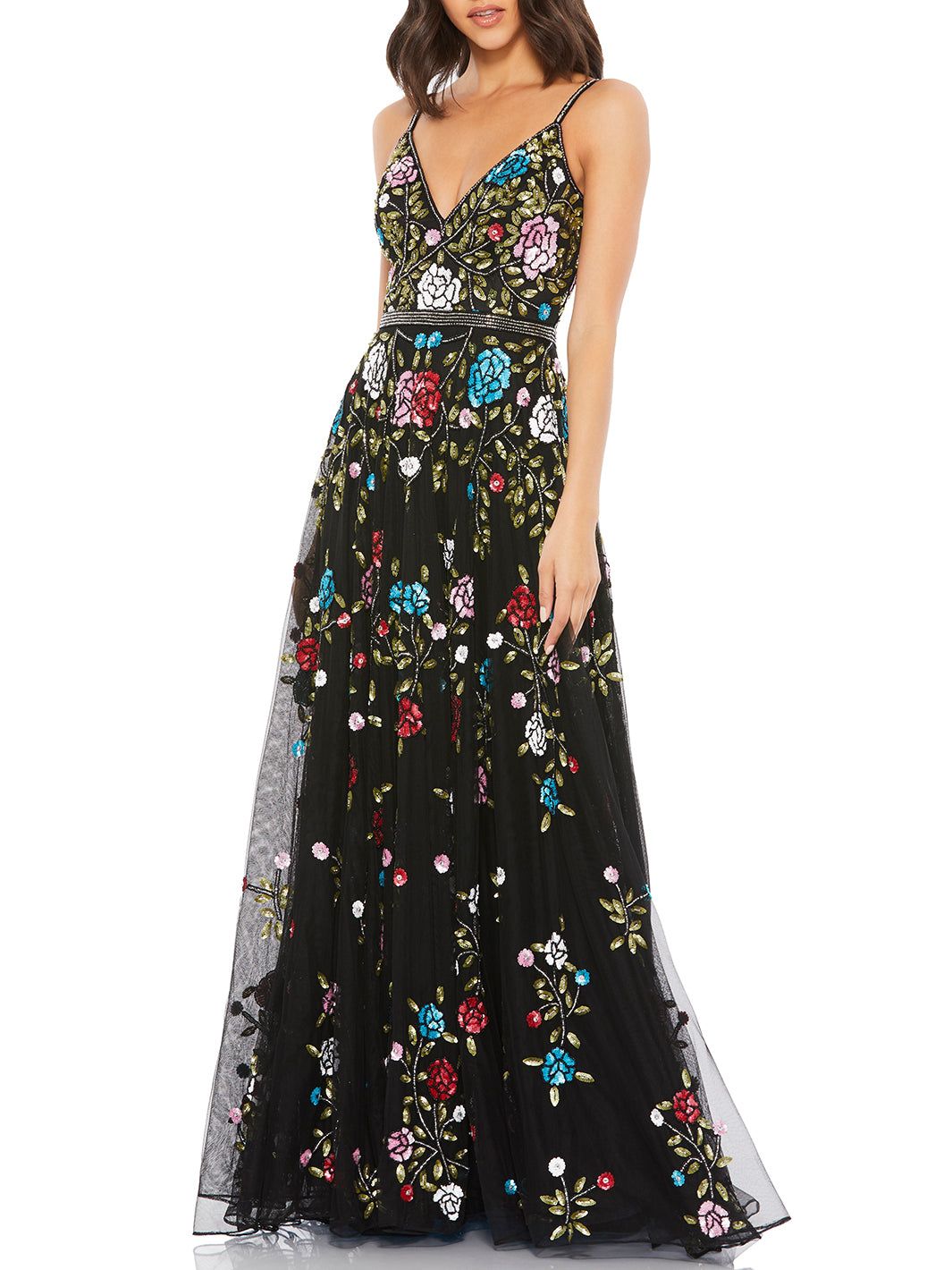 Floral Sequin A-Line Gown sold by Lord & Taylor