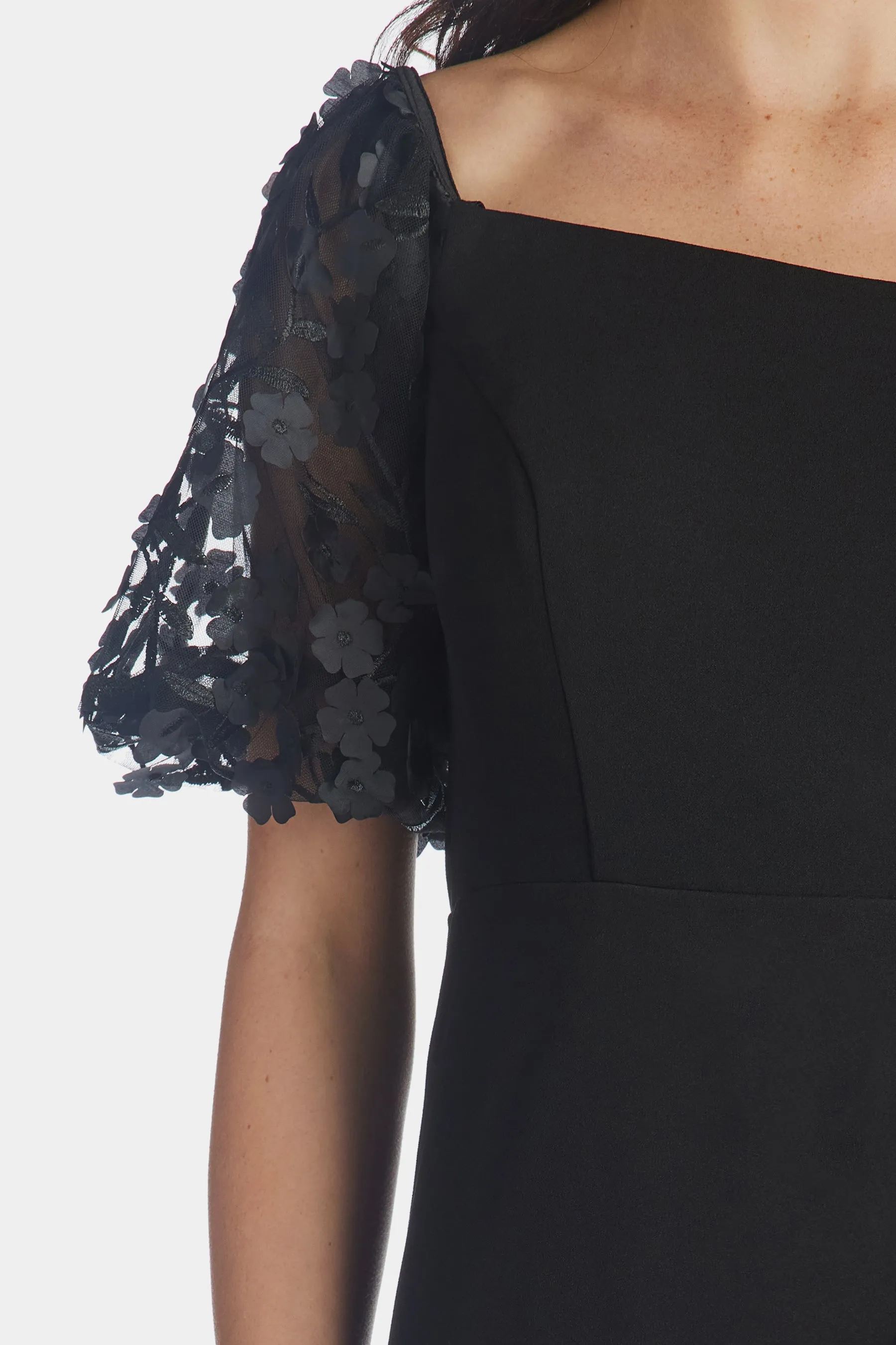 Long One Shoulder Scuba Crepe Dress sold by Lord & Taylor product image thumbnail 5