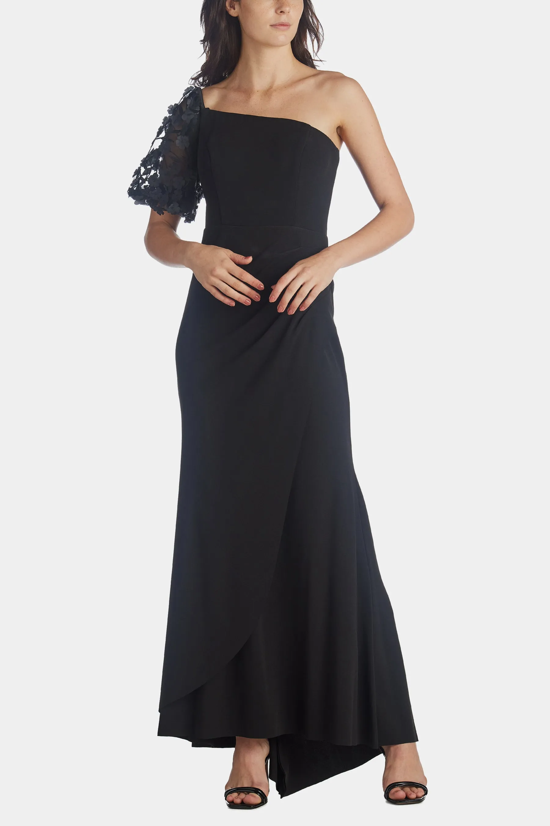 Long One Shoulder Scuba Crepe Dress sold by Lord & Taylor product image thumbnail 3