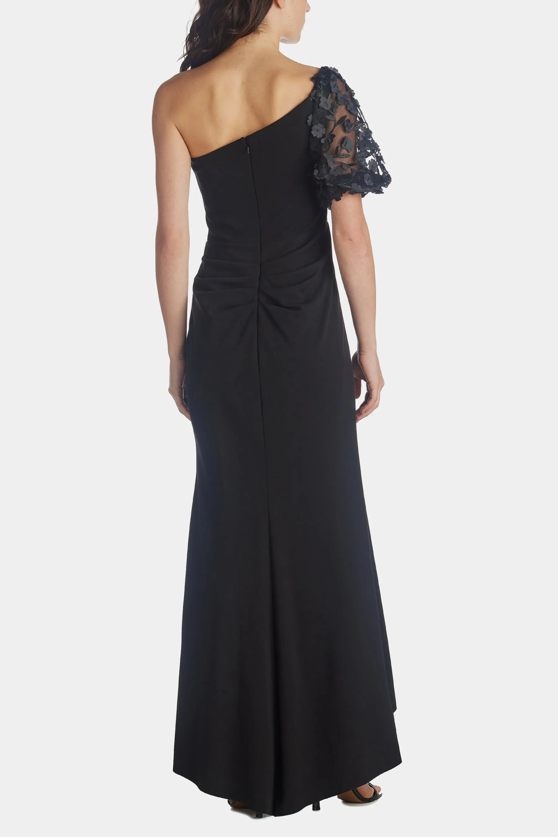 Long One Shoulder Scuba Crepe Dress sold by Lord & Taylor product image thumbnail 4