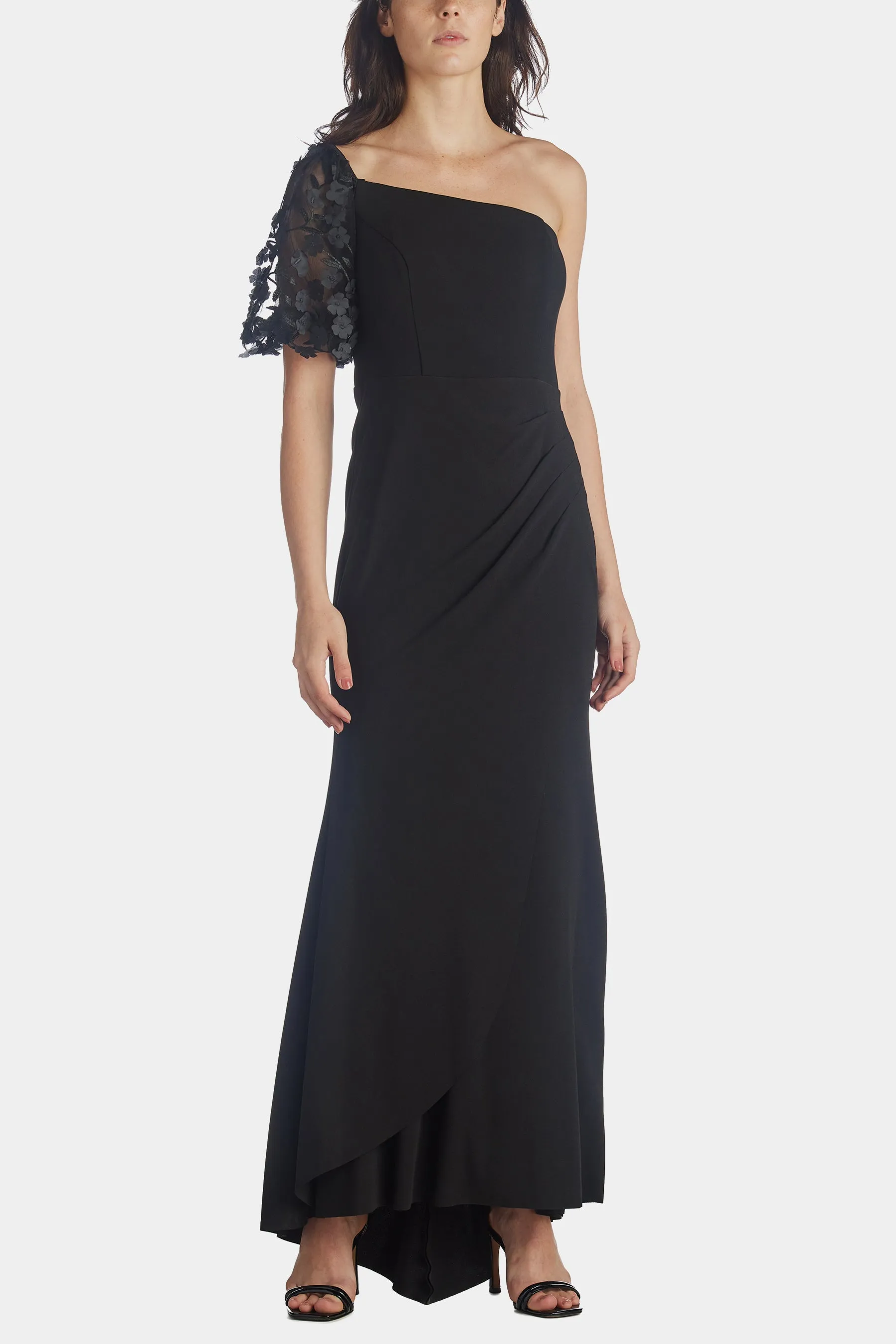 Long One Shoulder Scuba Crepe Dress sold by Lord & Taylor