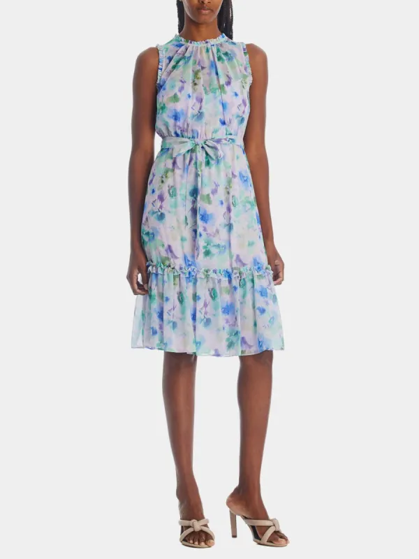 Watercolor Chiffon Print Dress sold by Lord & Taylor