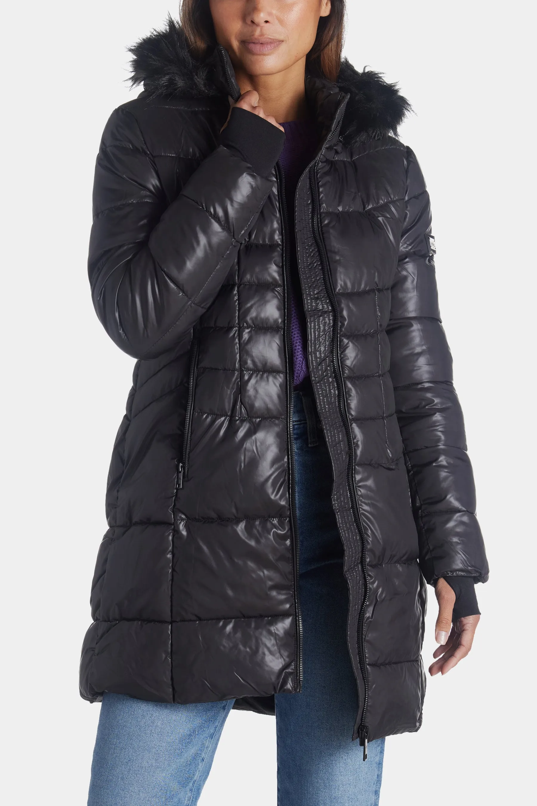 Hooded Mid-Length Puffer Jacket sold by Lord & Taylor
