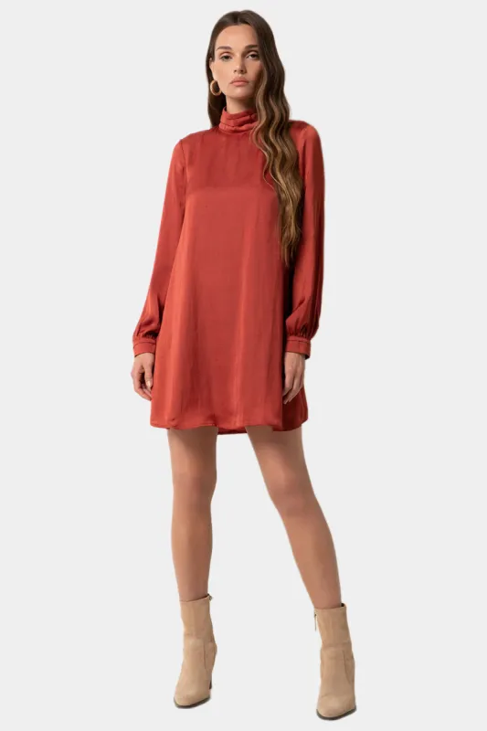 Long Sleeve High Neck Mini Dress sold by Lord & Taylor