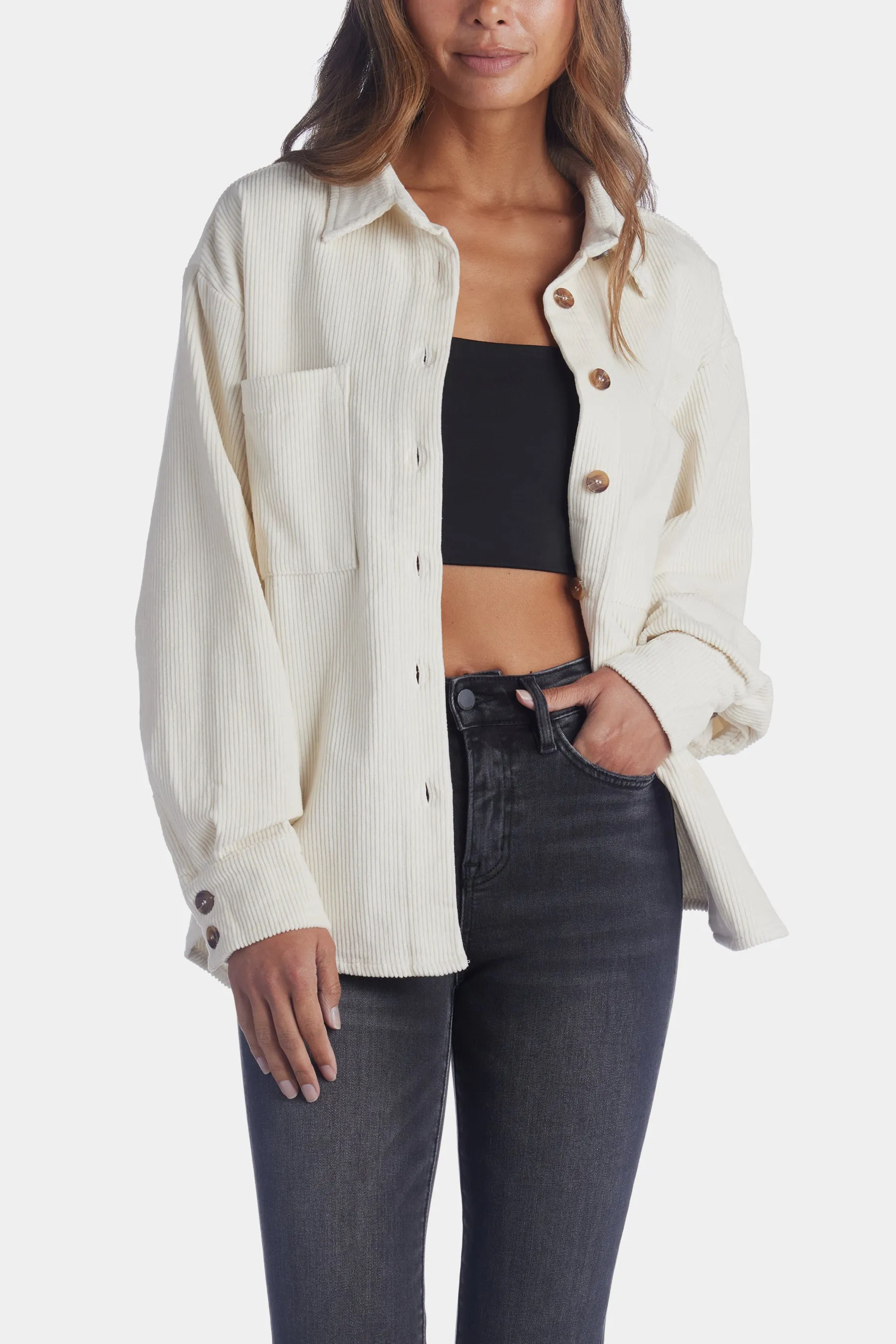 The Came field Corduroy Shacket sold by Lord & Taylor