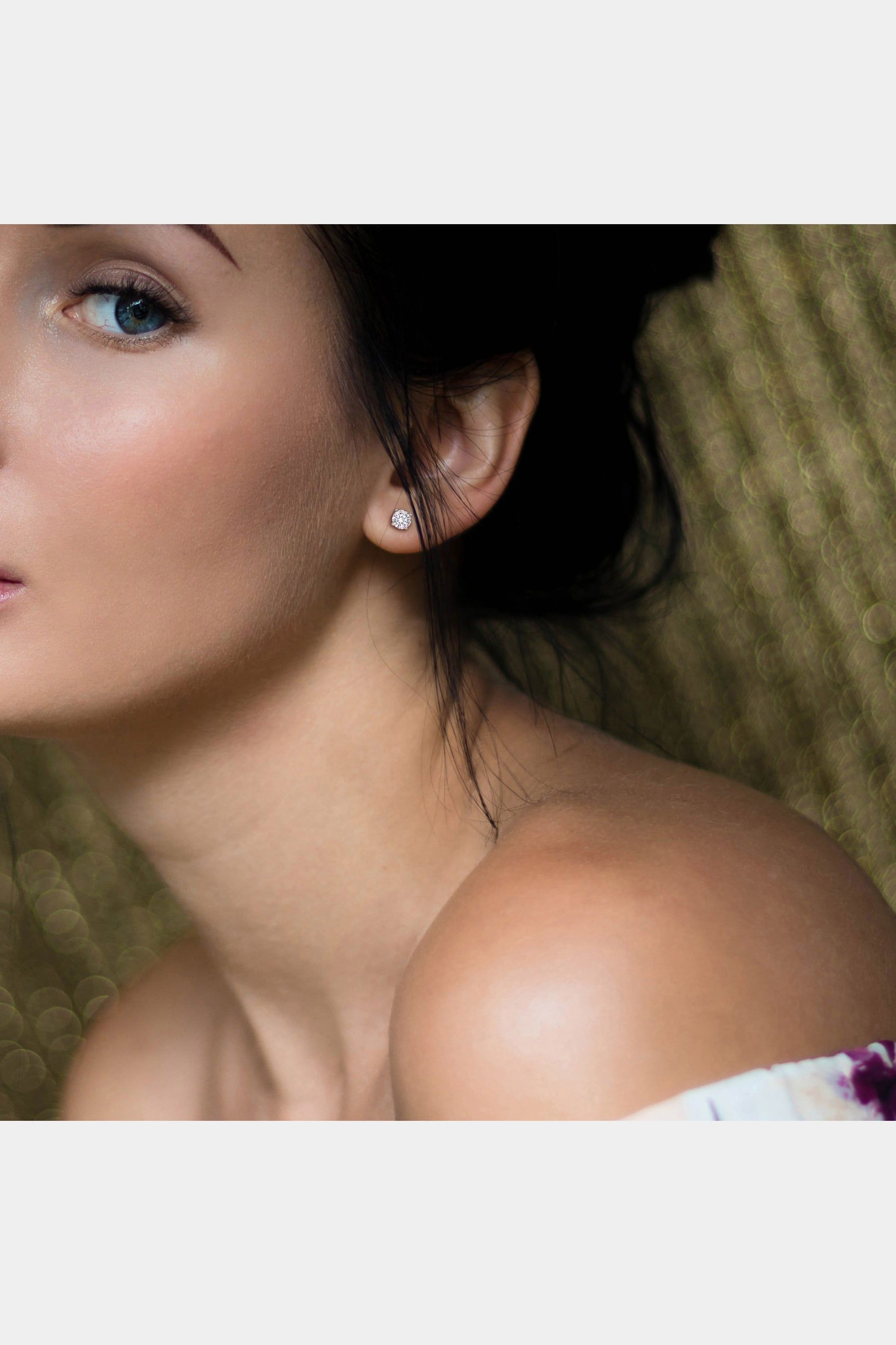 Lab-Created Diamond Stud Earrings sold by Lord & Taylor product image thumbnail 2