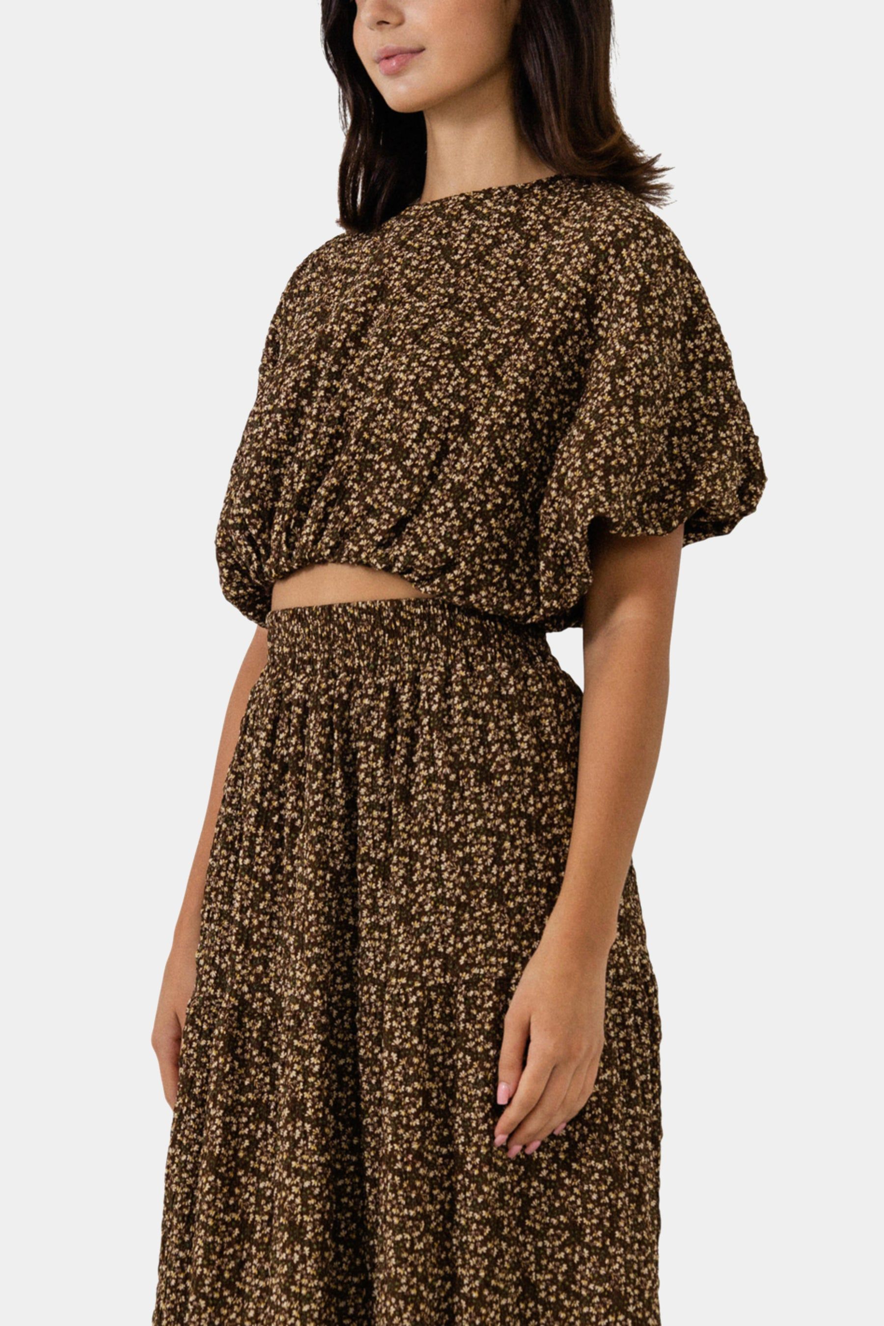 Floral Blouson Top sold by Lord & Taylor product image thumbnail 3