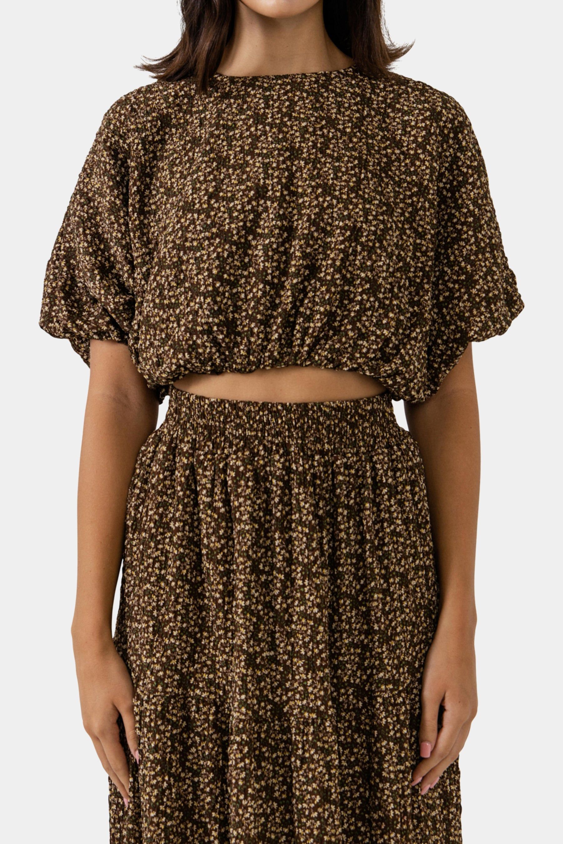 Floral Blouson Top sold by Lord & Taylor product image thumbnail 4