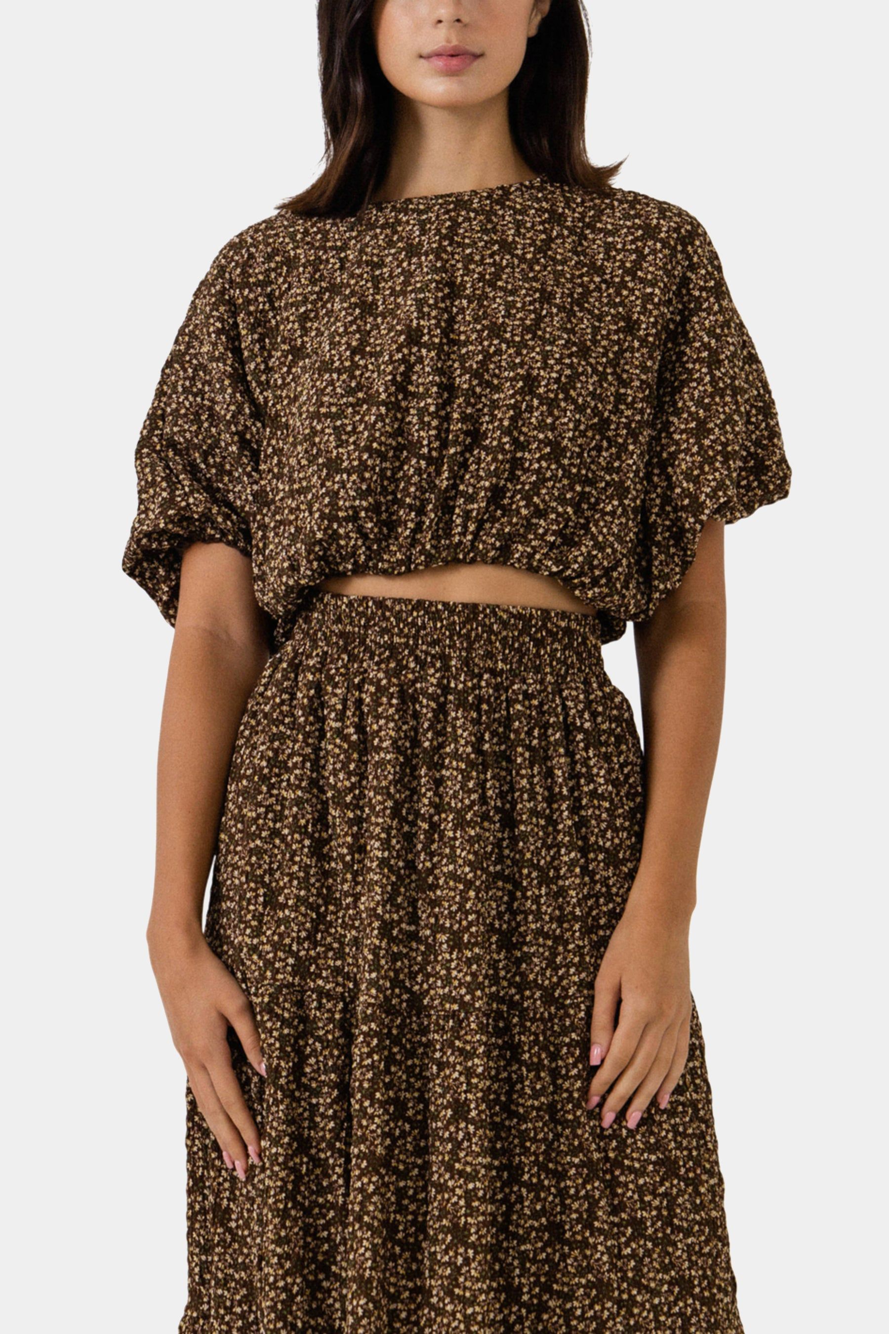 Floral Blouson Top sold by Lord & Taylor product image thumbnail 5