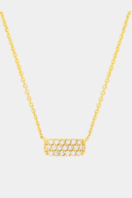 Diamond Mini East To West Dog Tag Necklace sold by Lord & Taylor