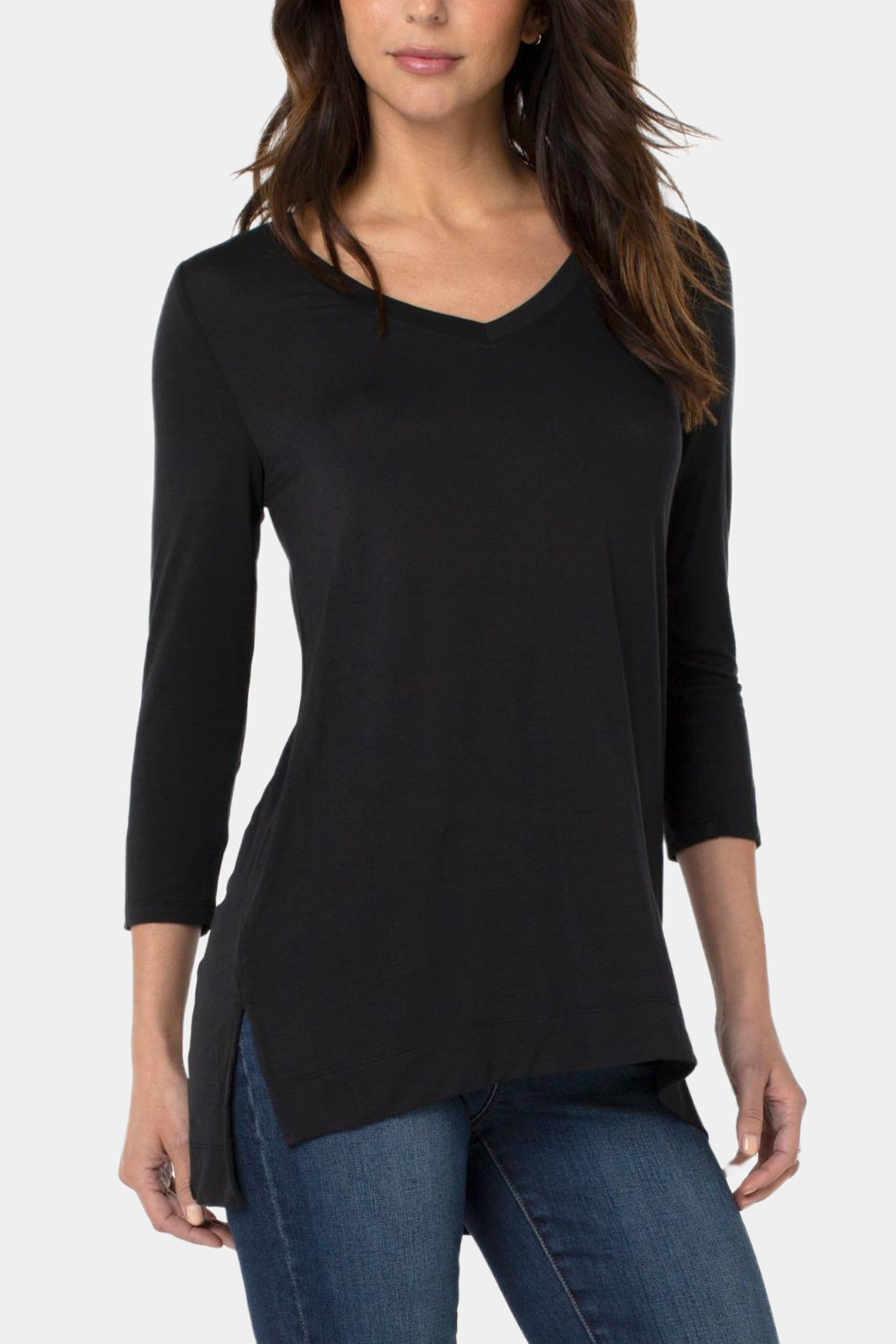 V-Neck Modal Knit Top sold by Lord & Taylor product image thumbnail 3