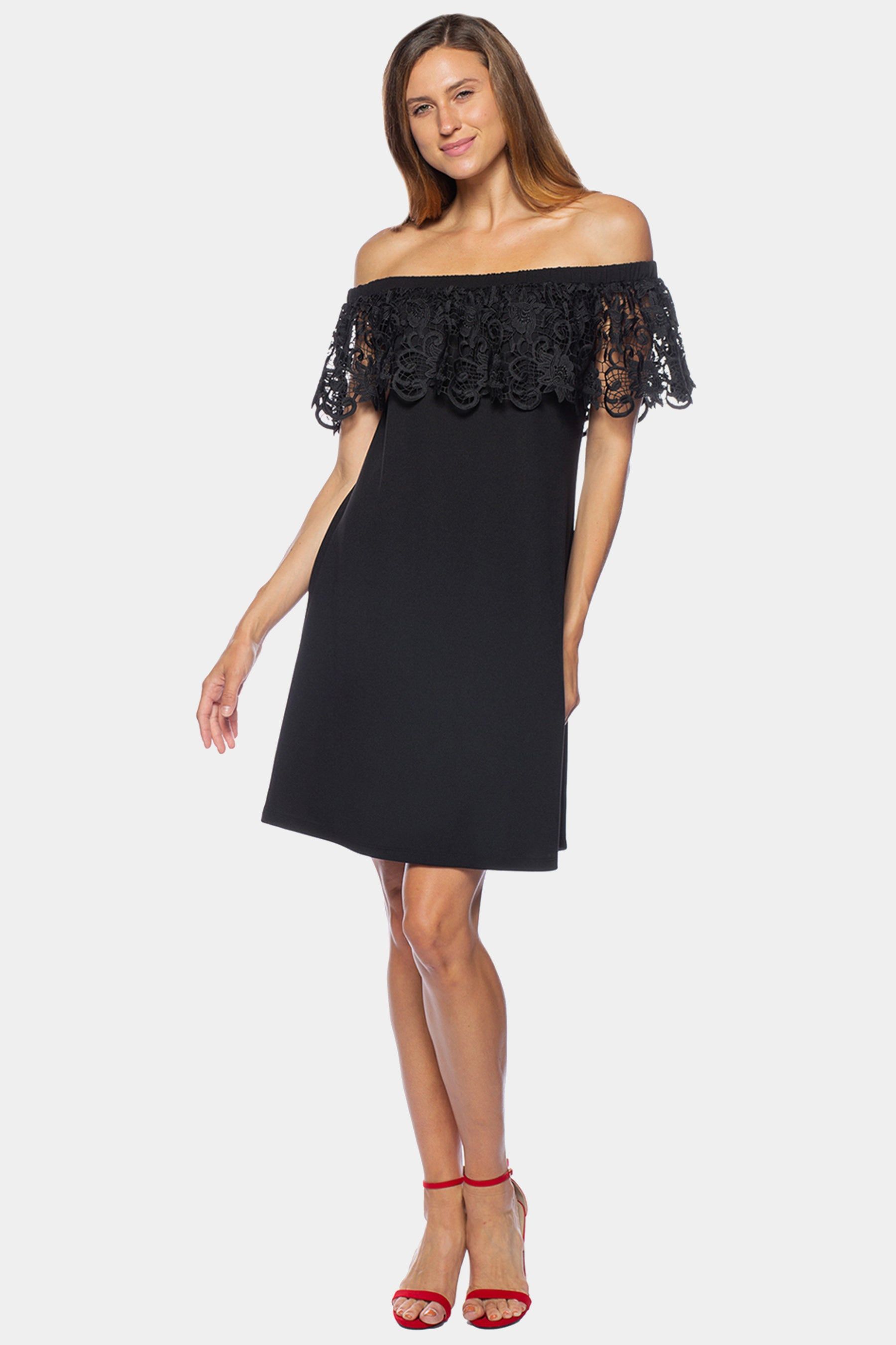 Off The Shoulder Lace Trim Dress sold by Lord & Taylor