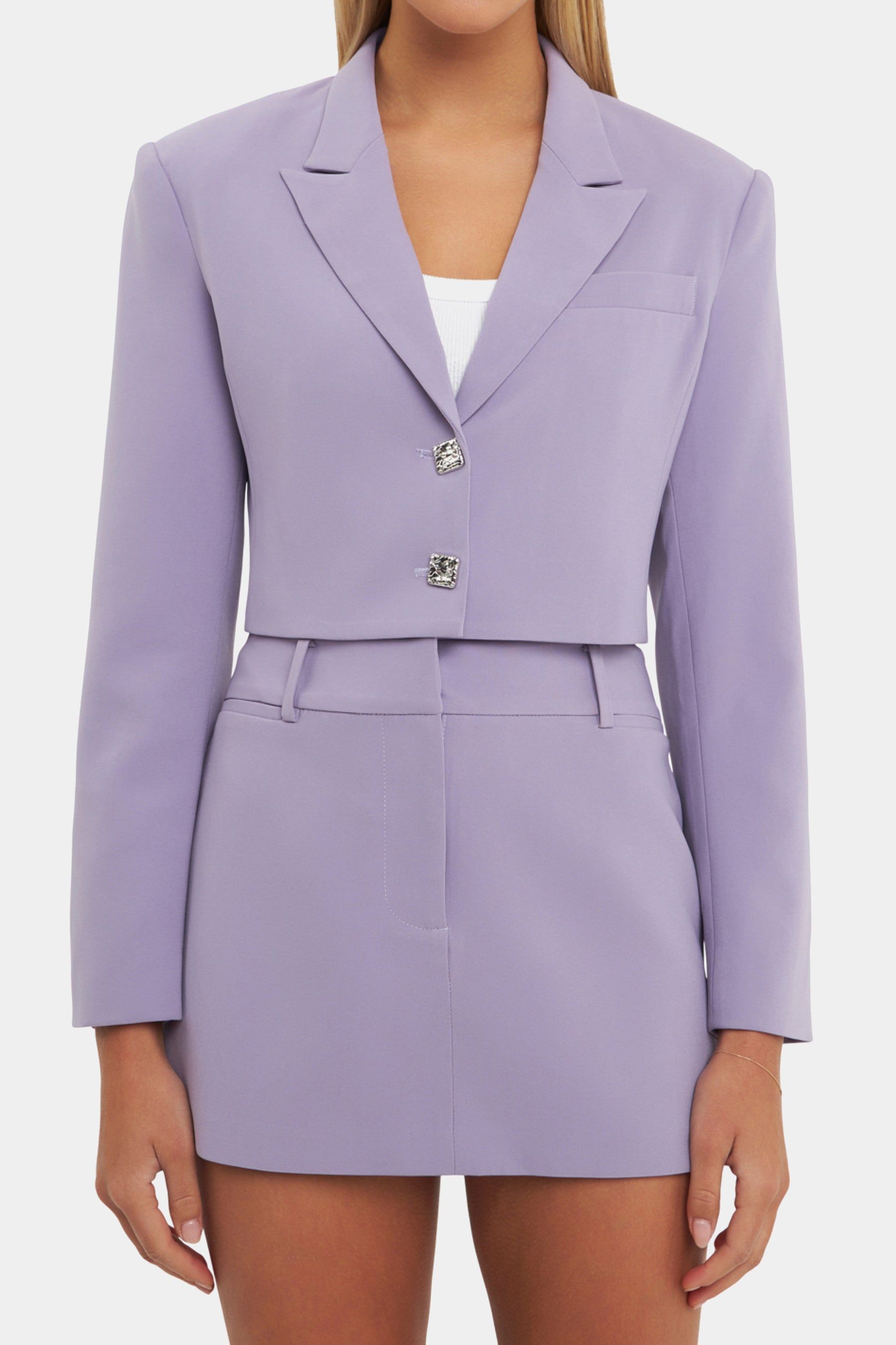 Silky Cropped Blazer sold by Lord & Taylor product image thumbnail 2