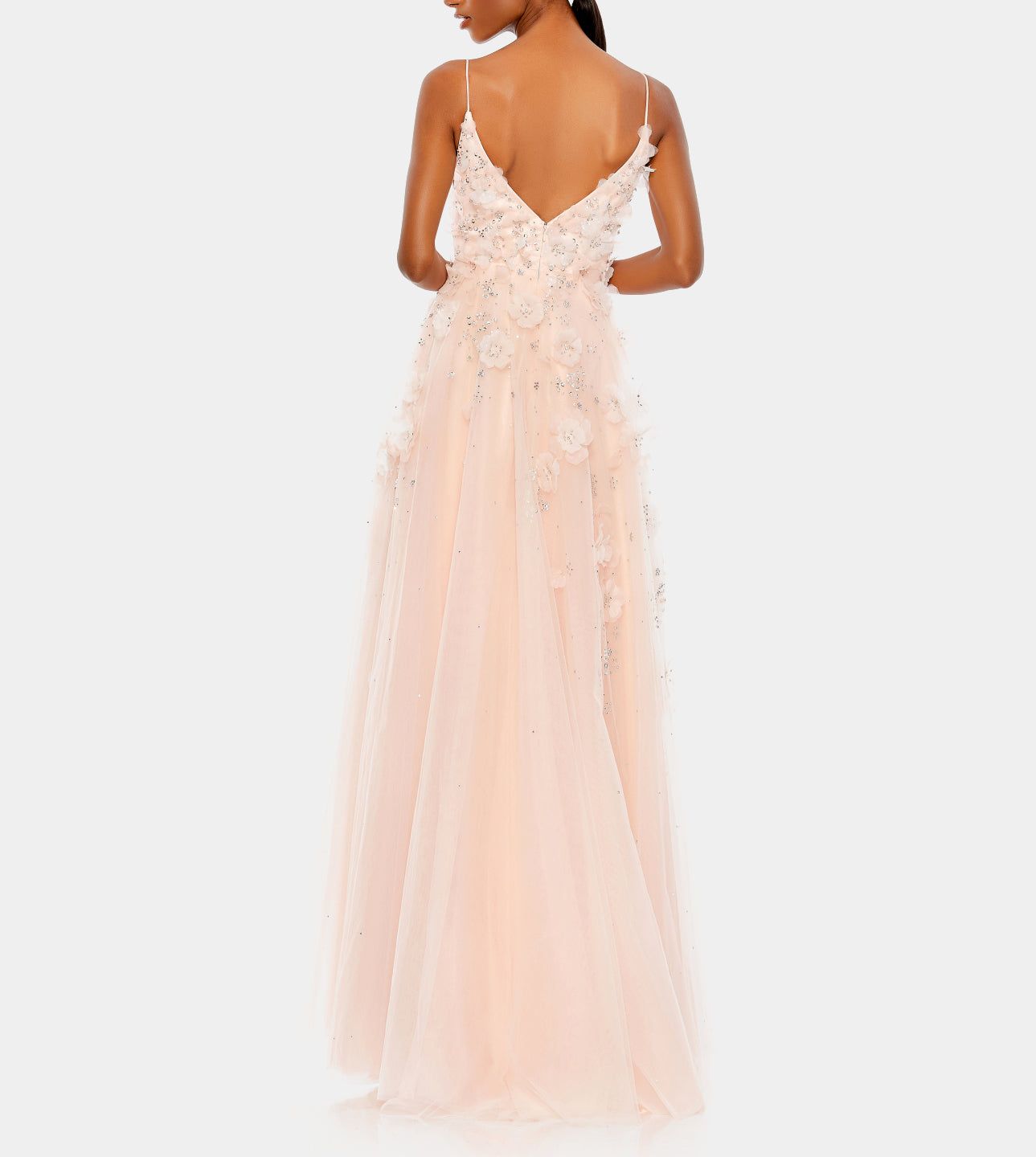 Floral Embellished Sleeveless High Low Gown sold by Lord & Taylor product image thumbnail 2