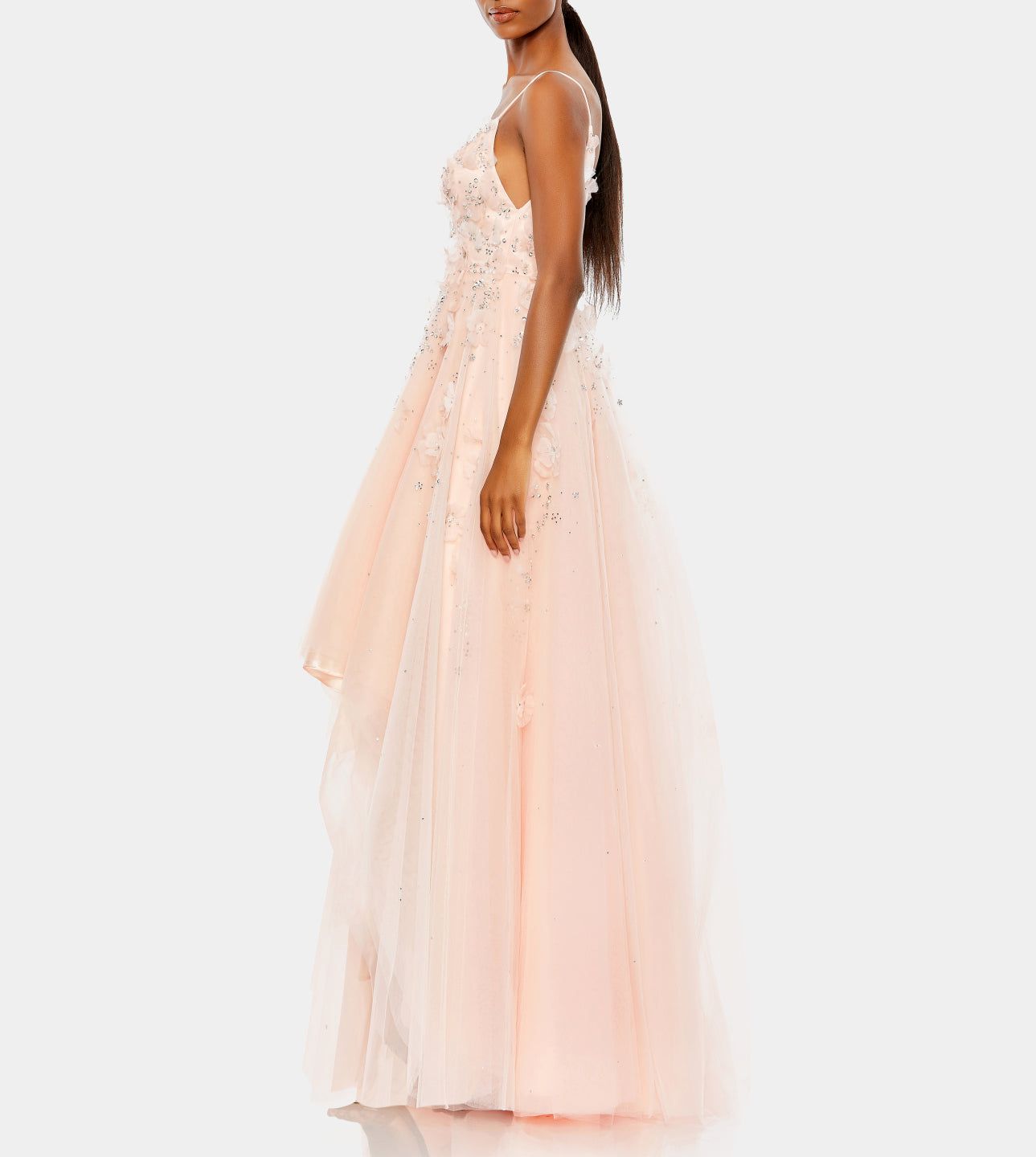 Floral Embellished Sleeveless High Low Gown sold by Lord & Taylor product image thumbnail 4