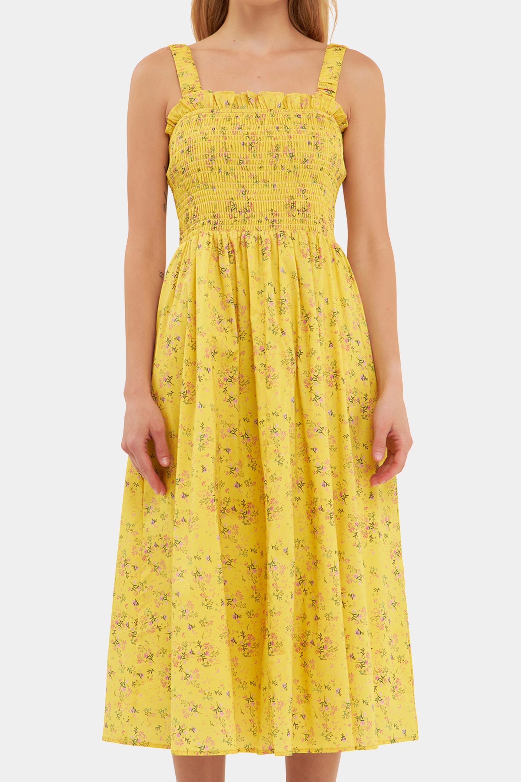 Floral Print Smocked Midi Dress sold by Lord & Taylor product image thumbnail 5