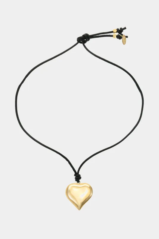 Gold Plated Heart Pendant Adjustable Cord Necklace sold by Lord & Taylor