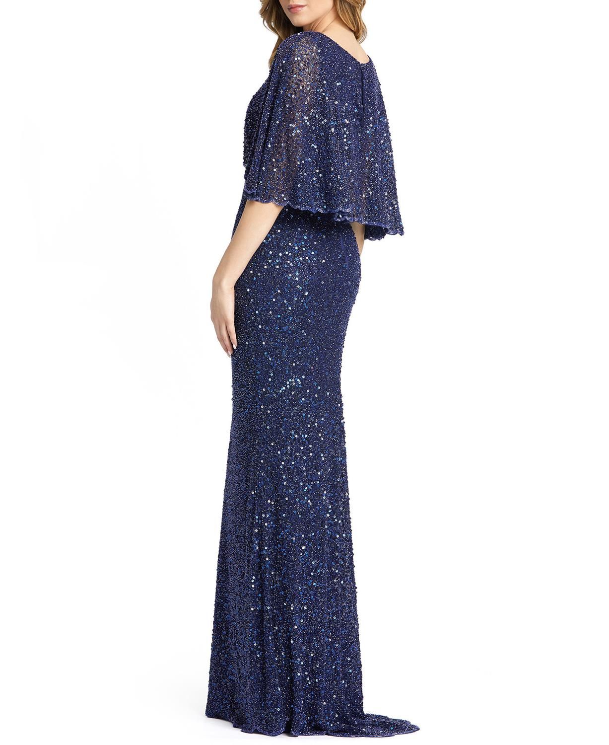 Beaded Capelette Gown sold by Lord & Taylor product image thumbnail 3