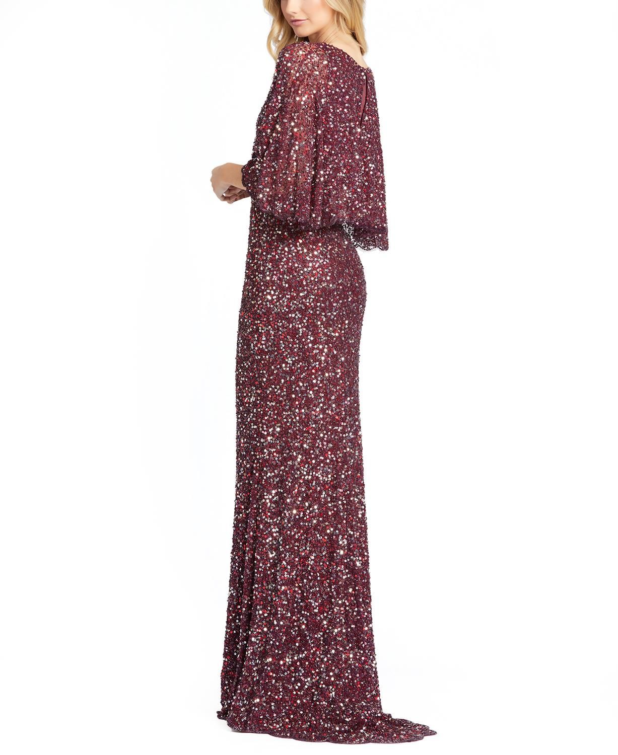 Beaded Capelette Gown sold by Lord & Taylor product image thumbnail 7