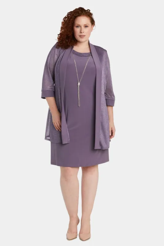 Two-Piece Sleeveless Dress and Metallic Detailed Jacket Set sold by Lord & Taylor