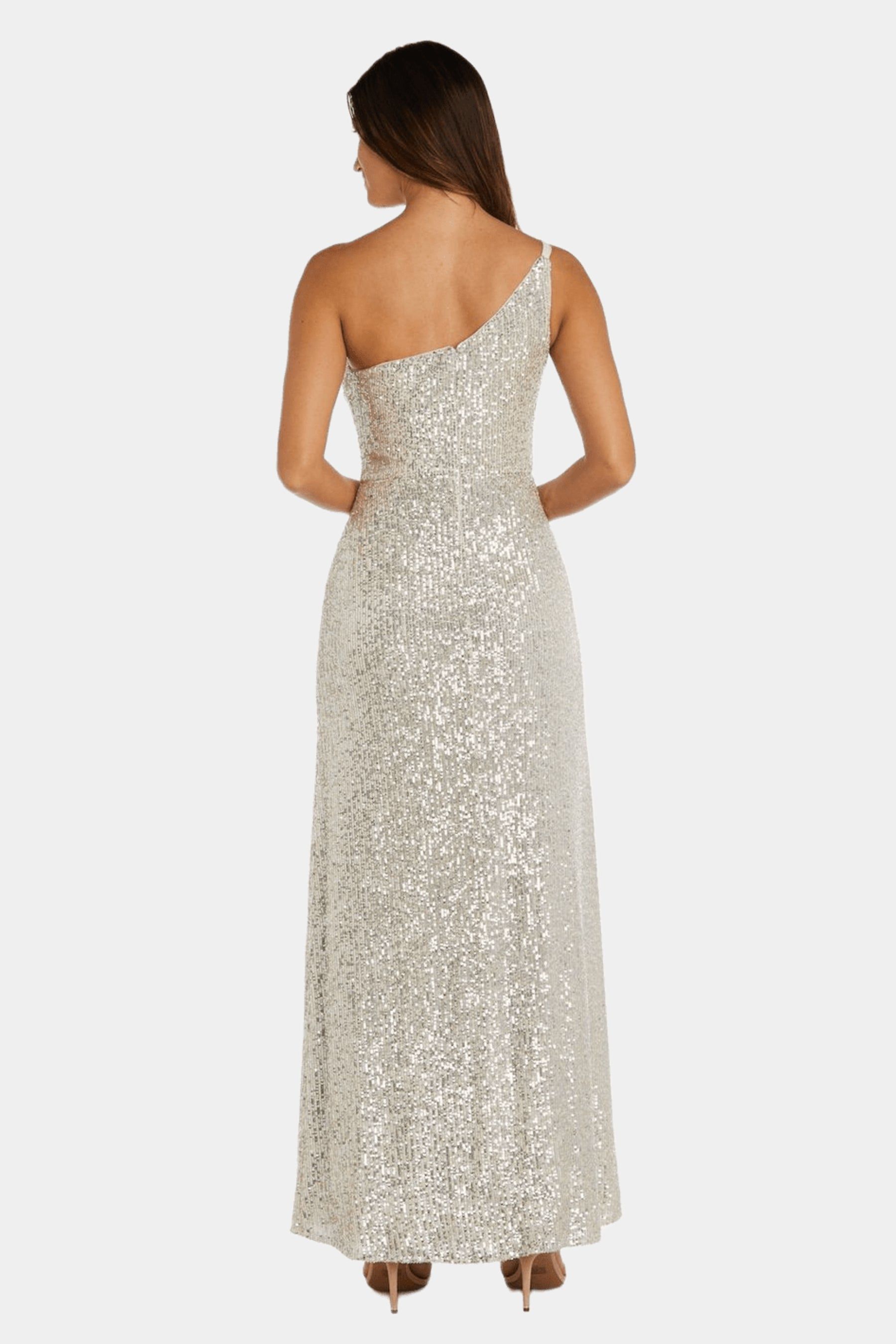 Long One Shoulder Sequin Dress sold by Lord & Taylor product image thumbnail 6