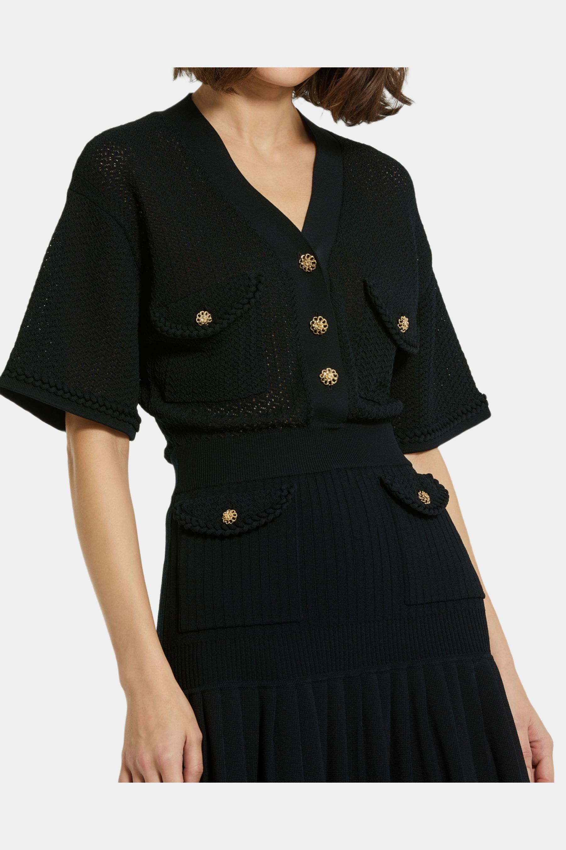 Short Sleeve Button Up Dress With Pleated Hem sold by Lord & Taylor product image thumbnail 3