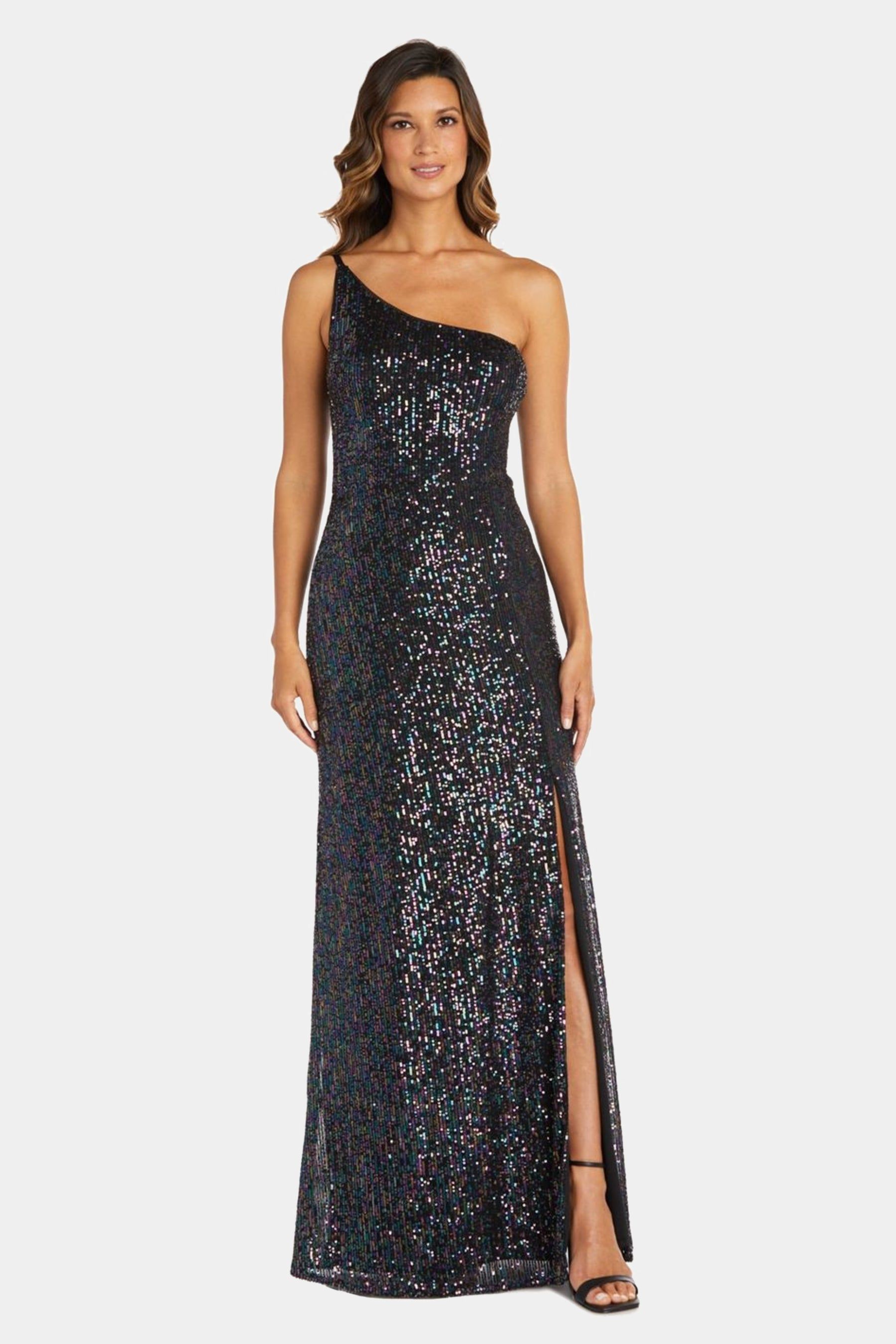 Long One Shoulder Sequin Dress sold by Lord & Taylor product image thumbnail 2