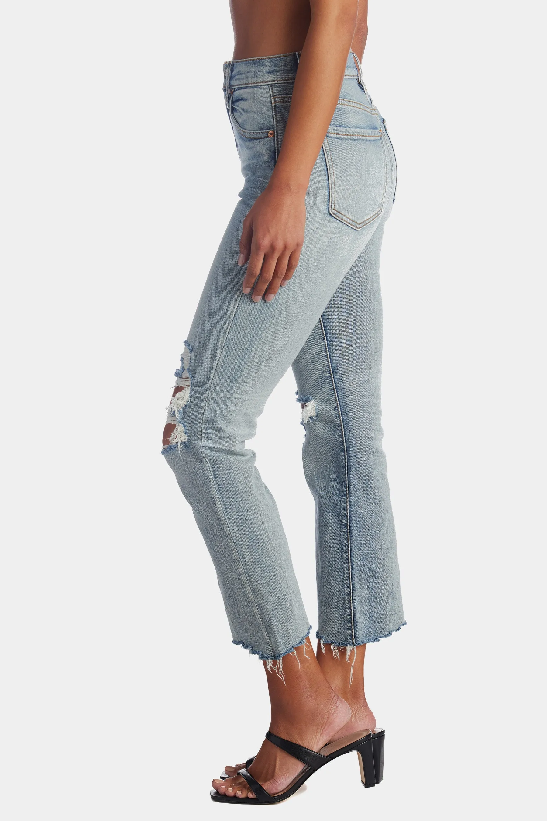 Shy Girl High Rise Crop Flare Leg Jeans sold by Lord & Taylor product image thumbnail 5