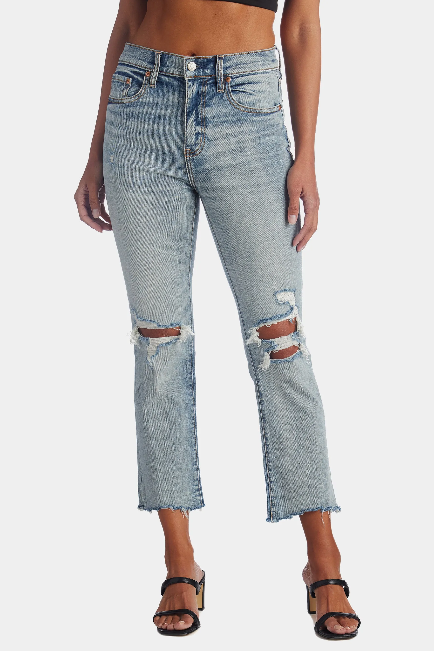 Shy Girl High Rise Crop Flare Leg Jeans sold by Lord & Taylor product image thumbnail 3