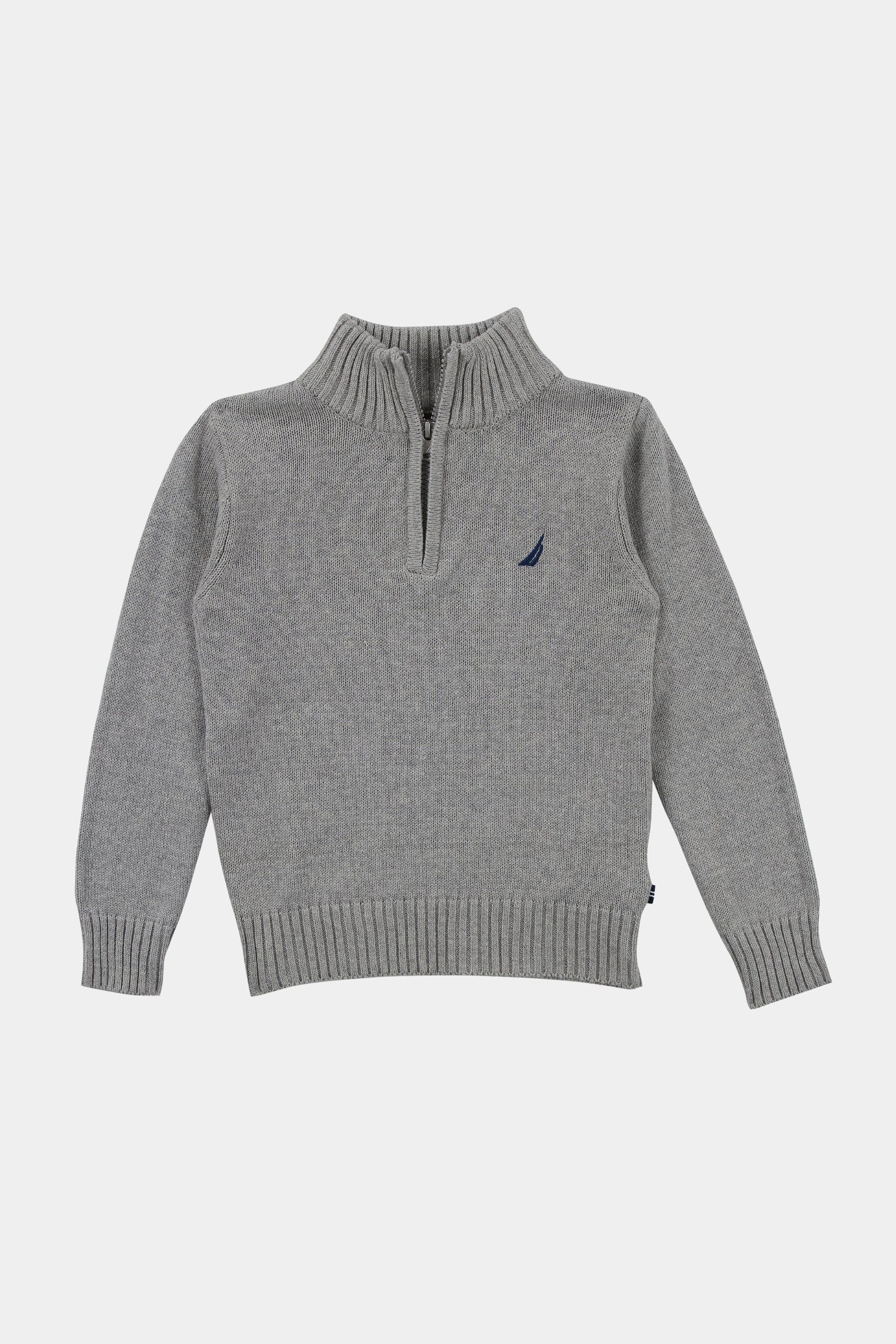 Boys Semi Zip Key Solid Sweater sold by Lord & Taylor