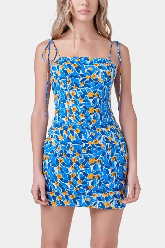 Floral Print Textured Fitted Mini Dress sold by Lord & Taylor