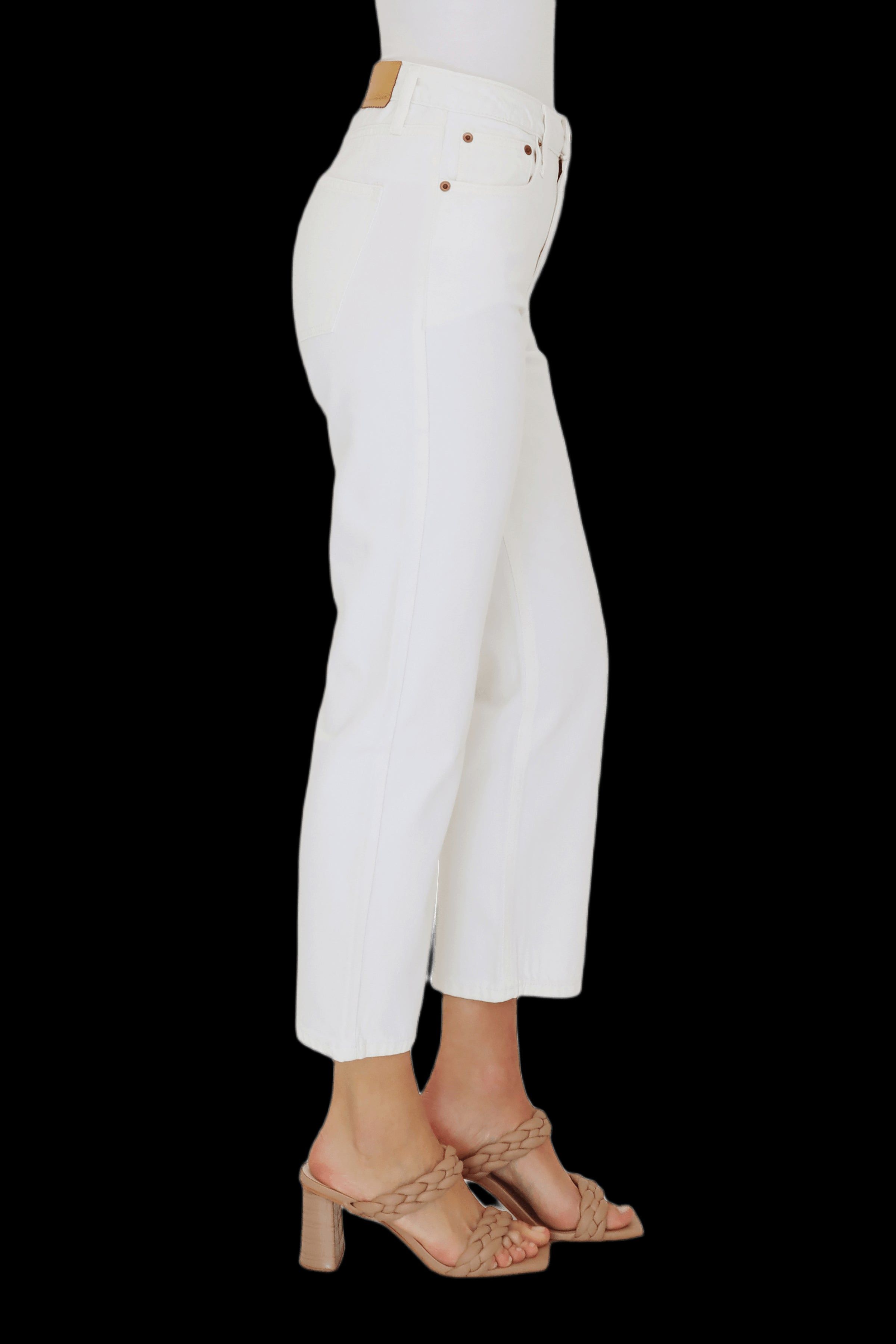 High Rise Cropped Straight Leg Jeans sold by Lord & Taylor product image thumbnail 2