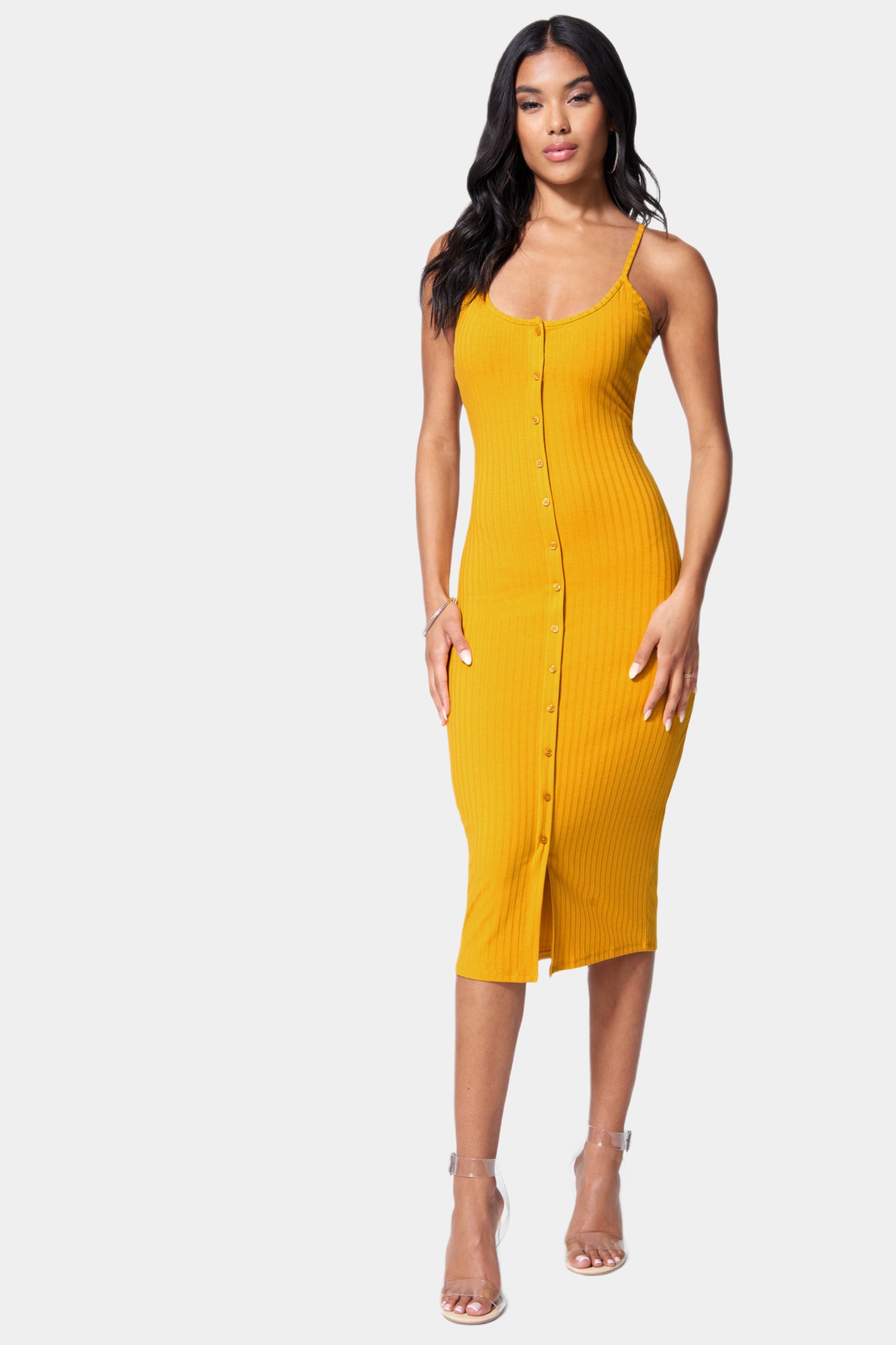 Button Front Rib Midi Dress sold by Lord & Taylor