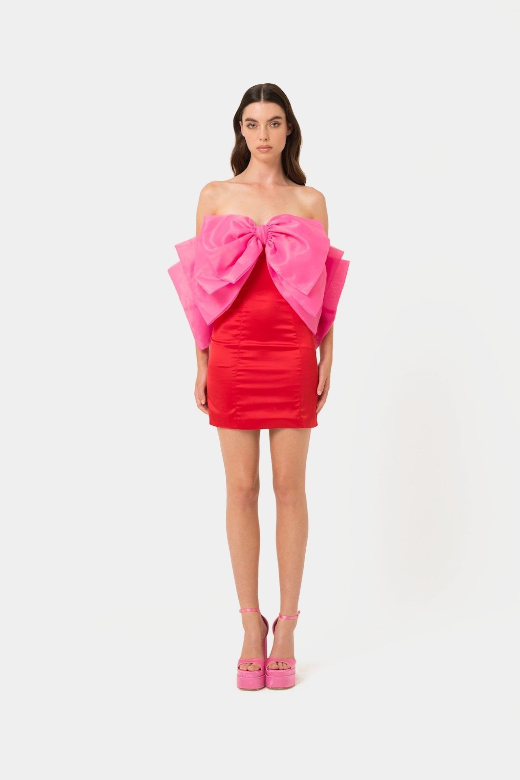 Oscar Strapless Bow Detail Mini Dress sold by Lord & Taylor product image thumbnail 3
