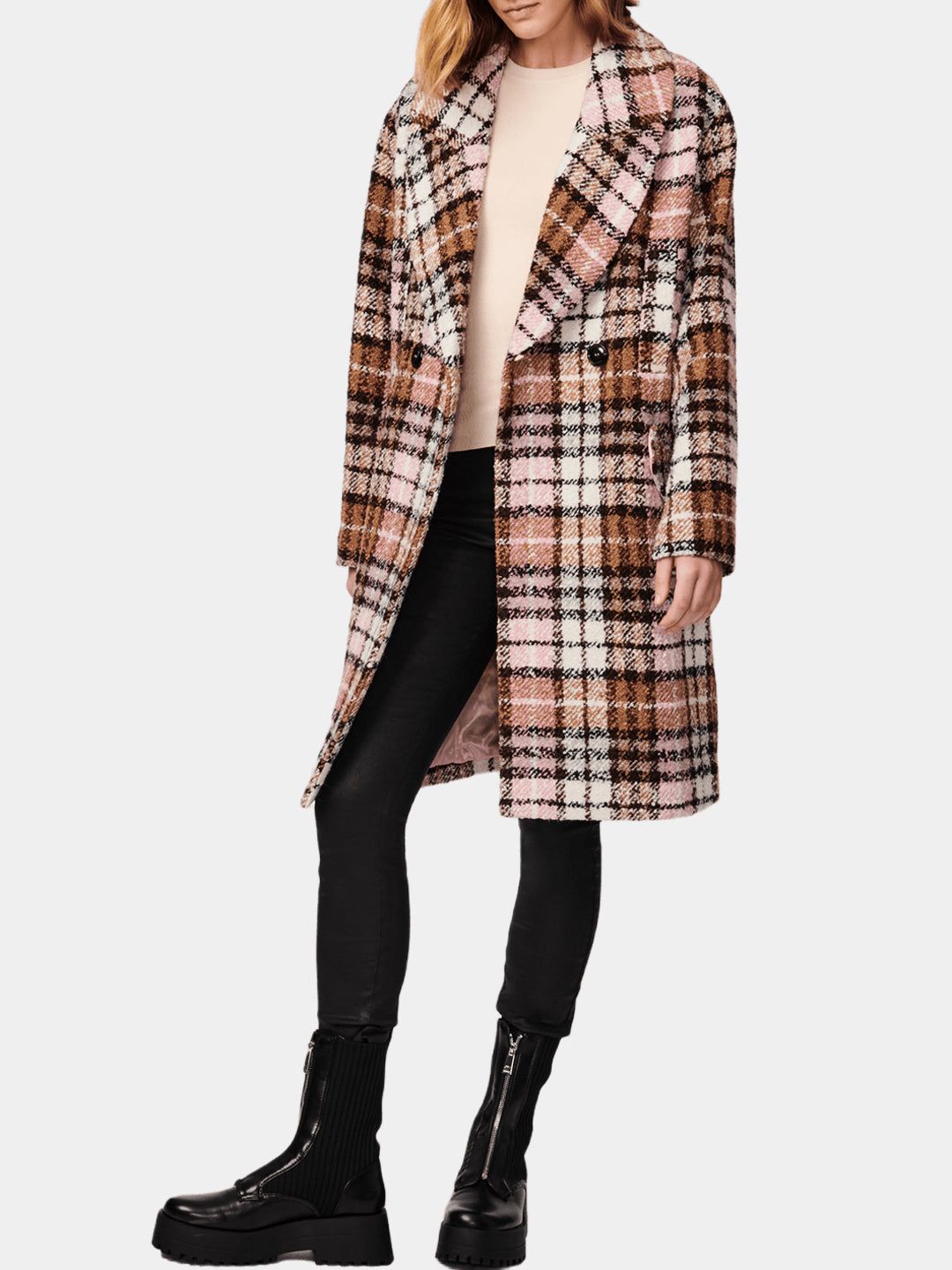 Plaid Wool Double Breasted Coat sold by Lord & Taylor product image thumbnail 5
