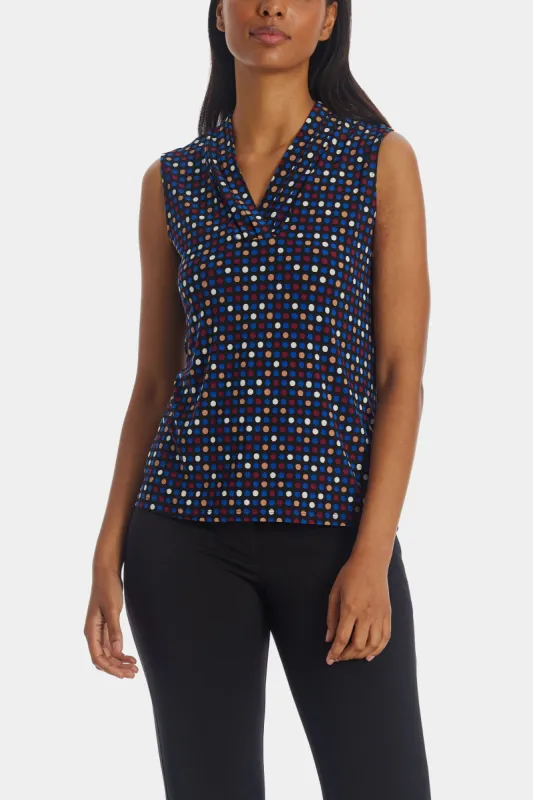 Chevron Dot Triple Pleat Blouse sold by Lord & Taylor