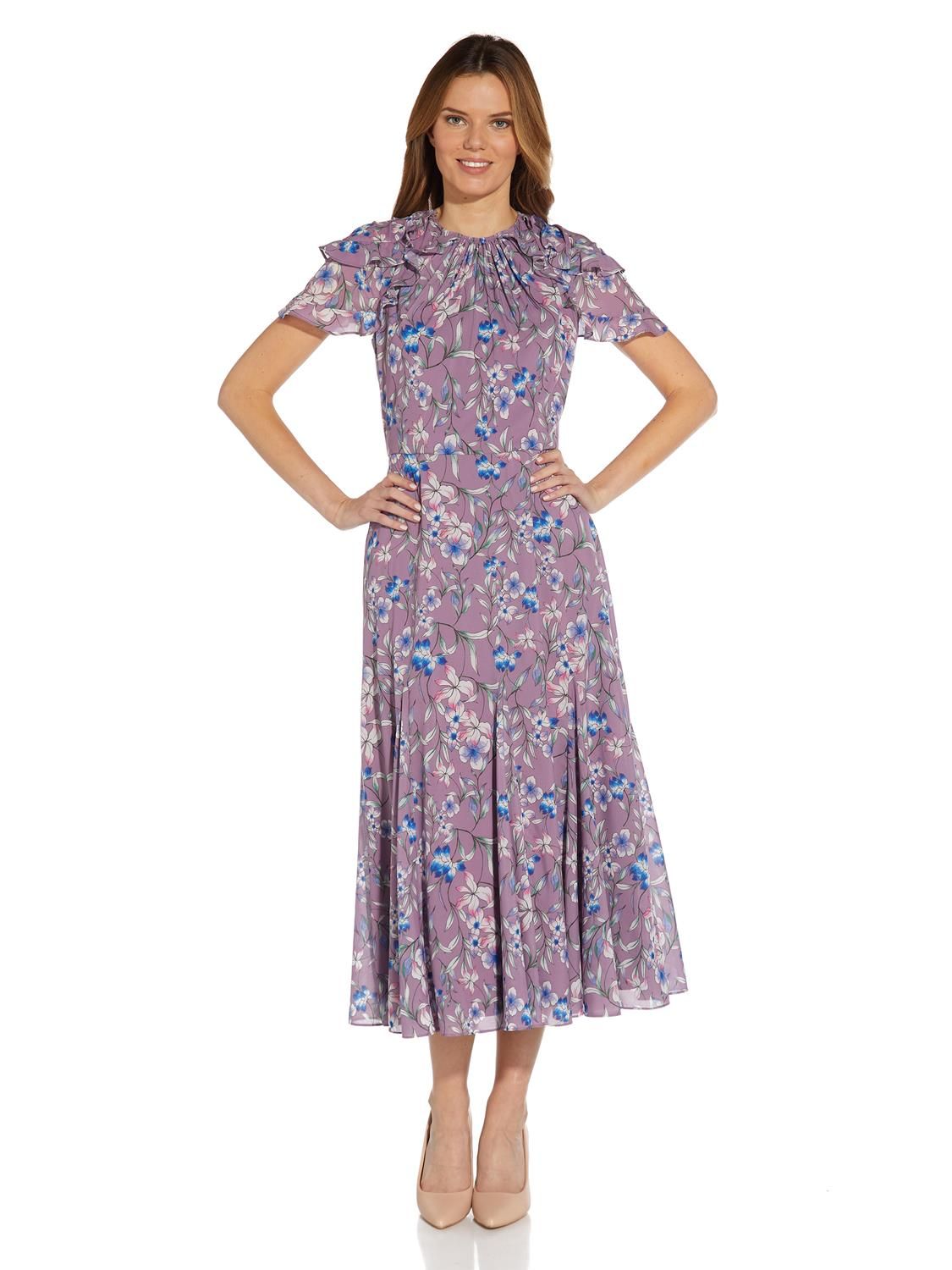 Floral Print Ruffle Midi Dress sold by Lord & Taylor