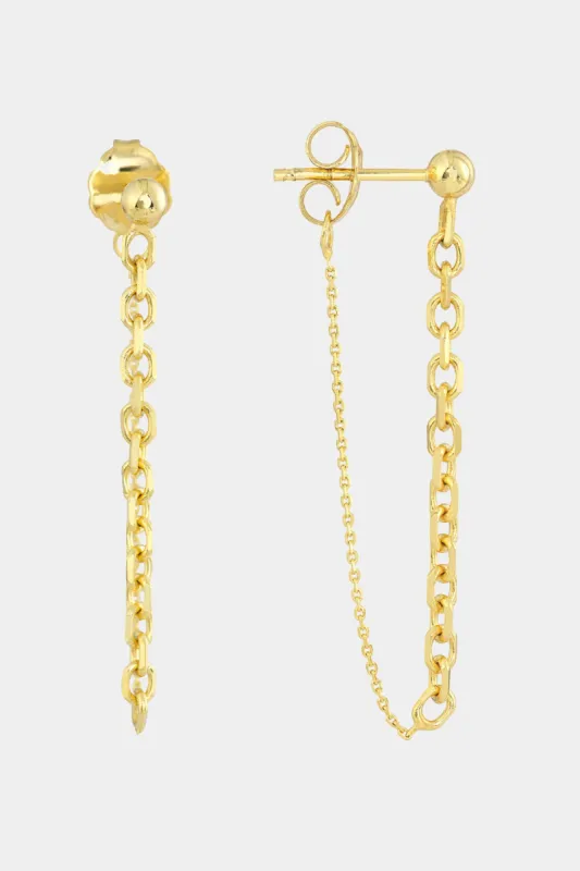 Cable Chain Front-to-back Earrings sold by Lord & Taylor