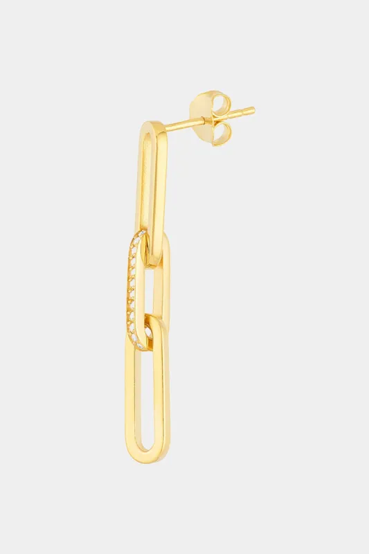 Diamond Paperclip Dangle Earrings sold by Lord & Taylor