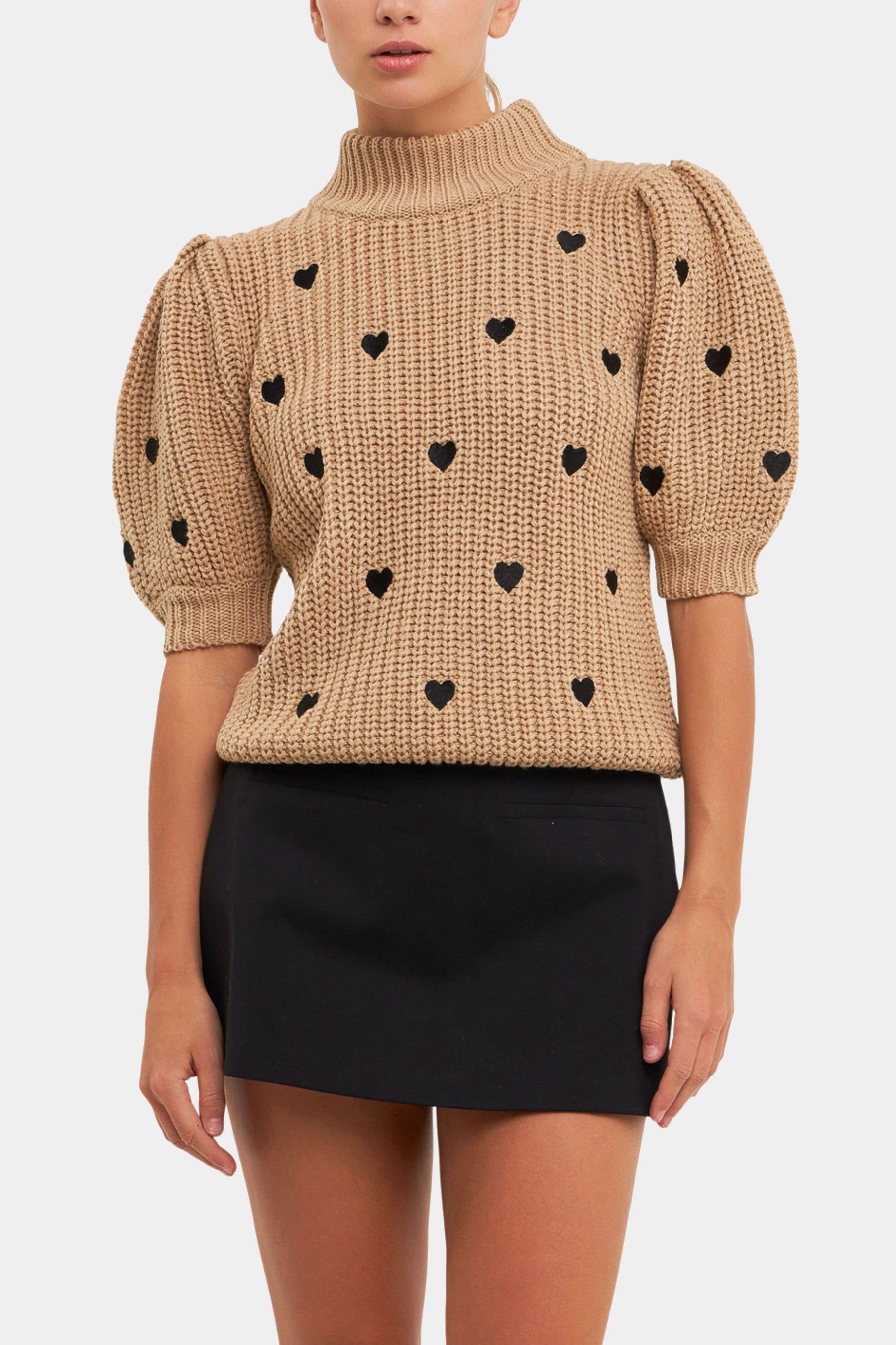 Heart Shape Embroidery Sweater sold by Lord & Taylor