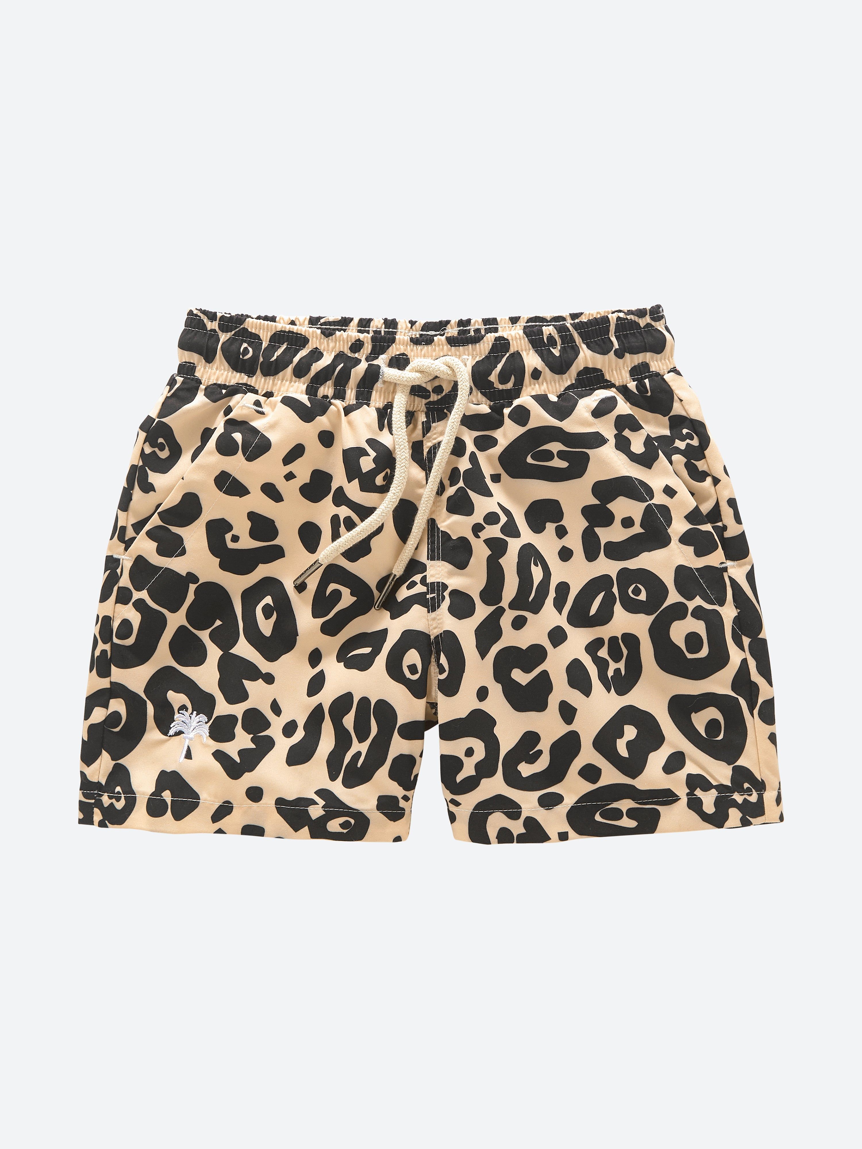 Boys Leopard Print Swim Trunks sold by Lord & Taylor
