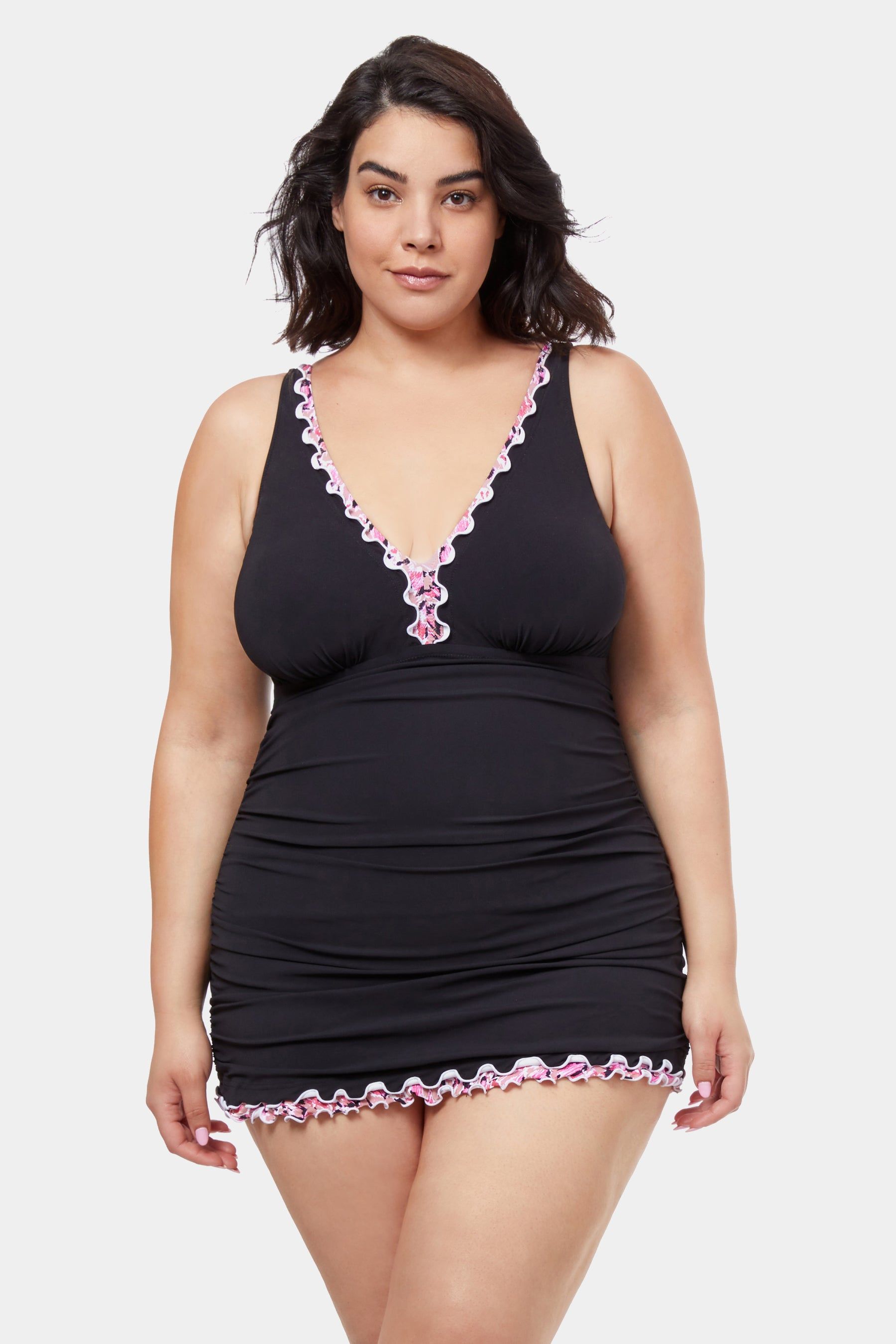 Plus Pretty Wild Full Figure Swim Dress sold by Lord & Taylor